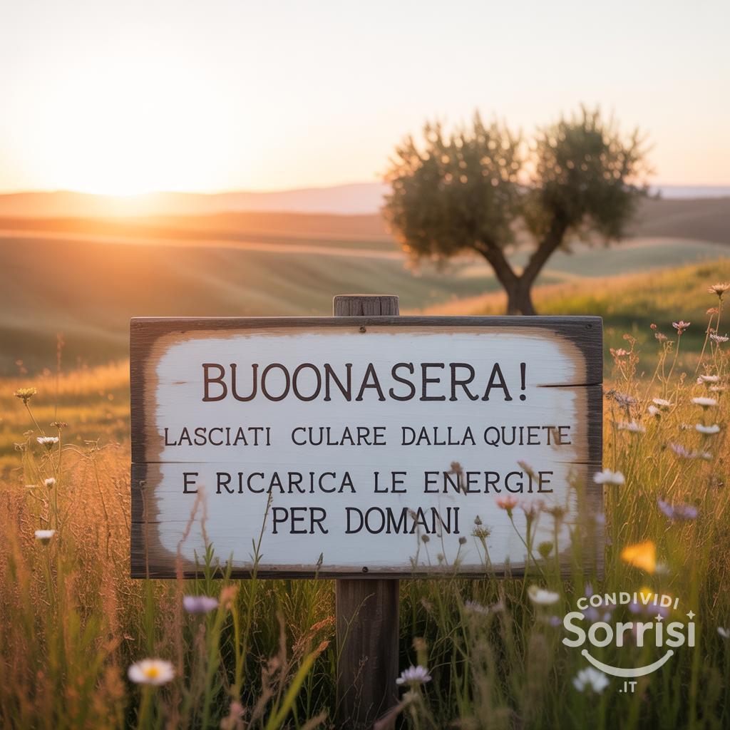 Buonasera! Lasciati cullare dalla quiete e ricarica le energie per domani