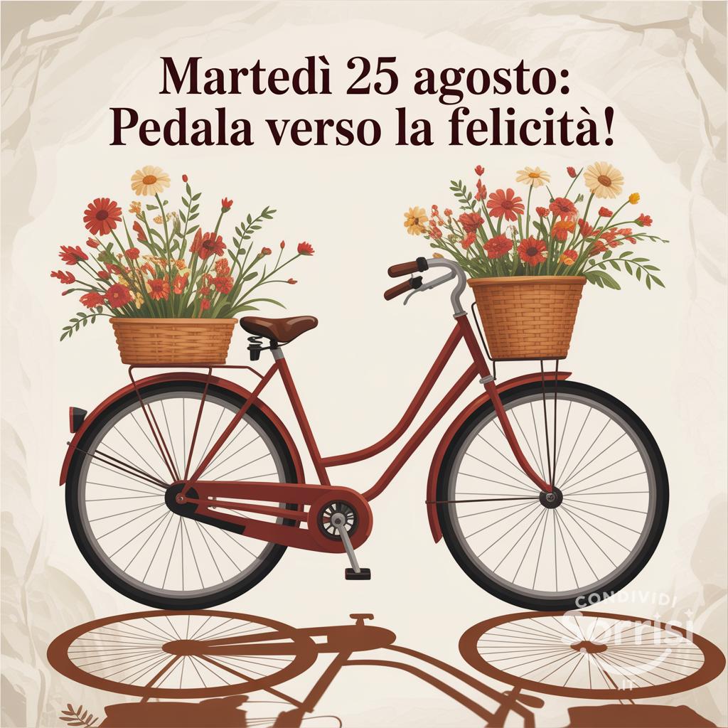 Martedì 25 agosto: pedala verso la felicità!