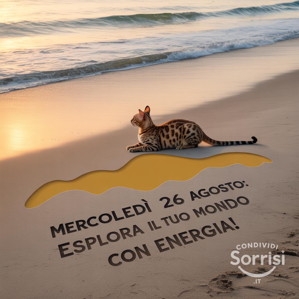 Mercoledì 26 agosto: esplora il tuo mondo con energia!