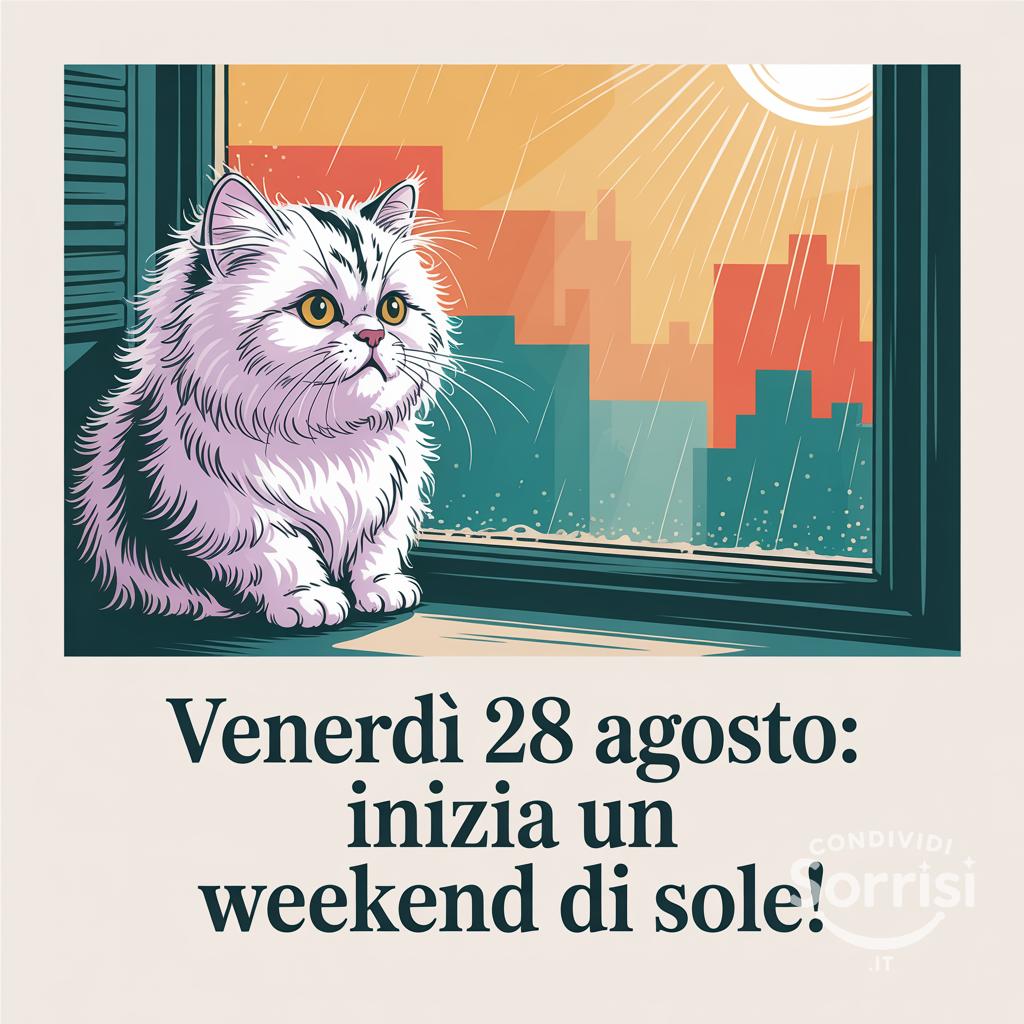 Venerdì 28 Agosto: inizia un weekend di sole!