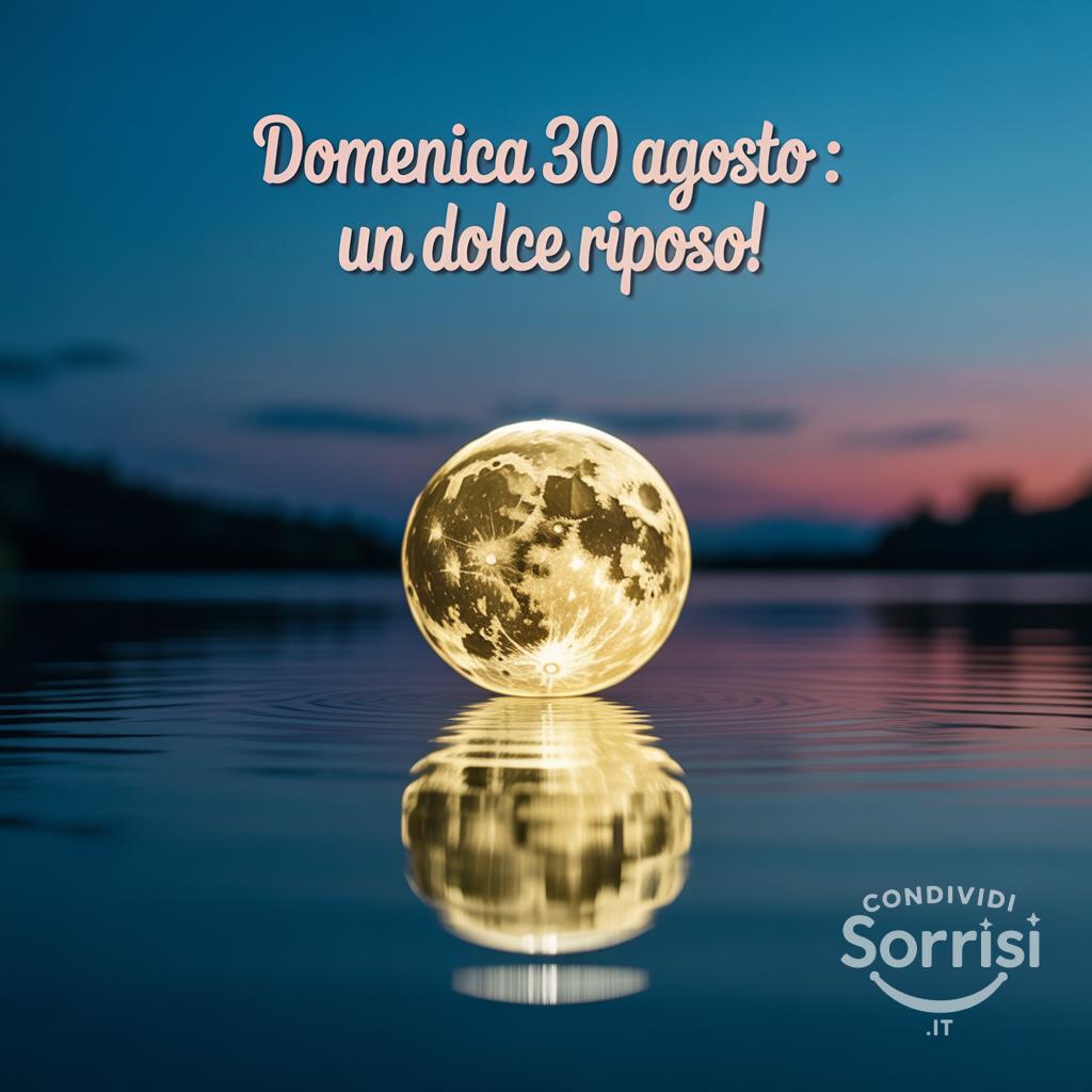 Domenica 30 agosto : un dolce riposo!