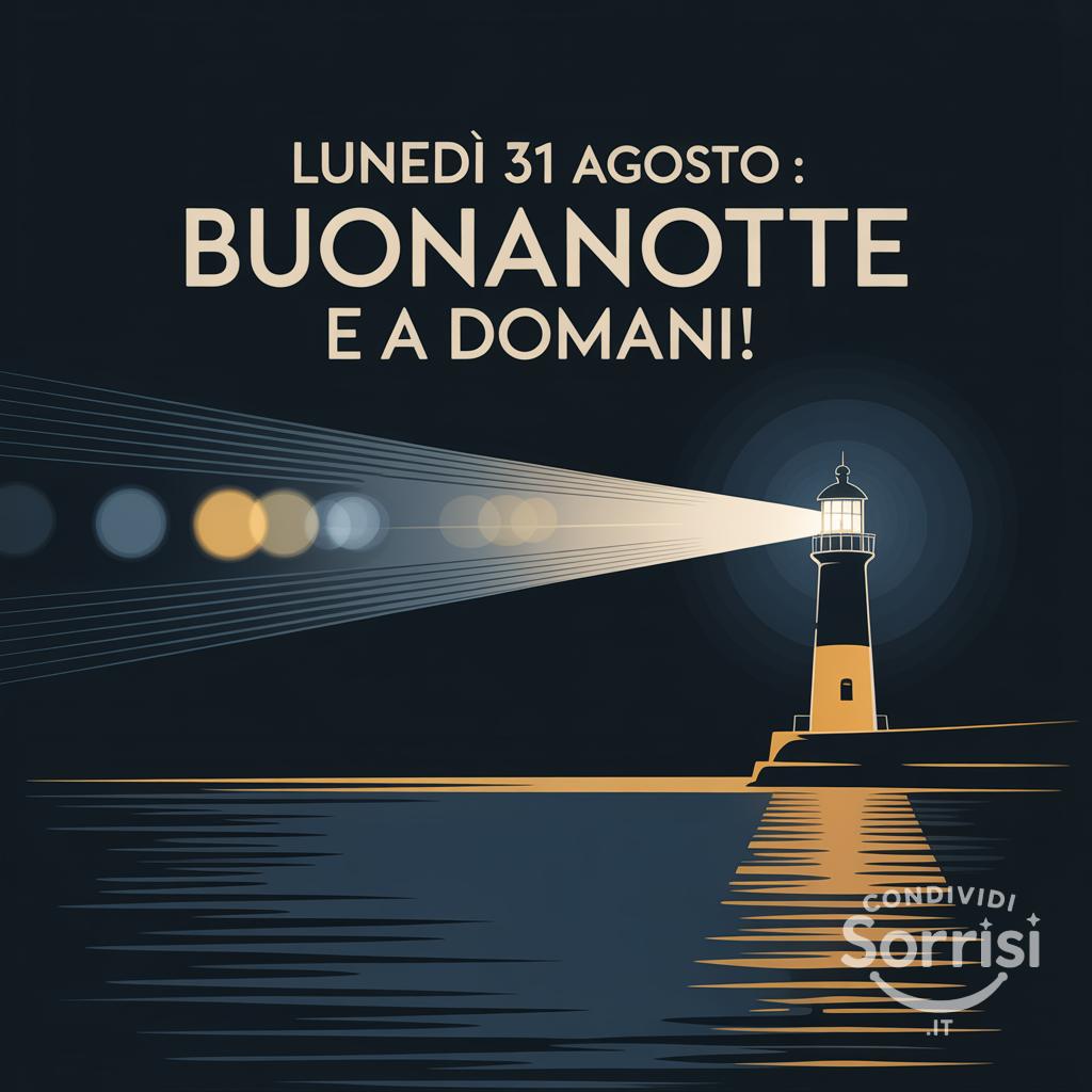 Lunedì 31 agosto : buonanotte e a domani!