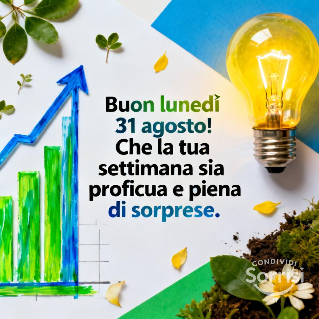 Buon lunedì 31 agosto! Che la tua settimana sia proficua e piena di sorprese.