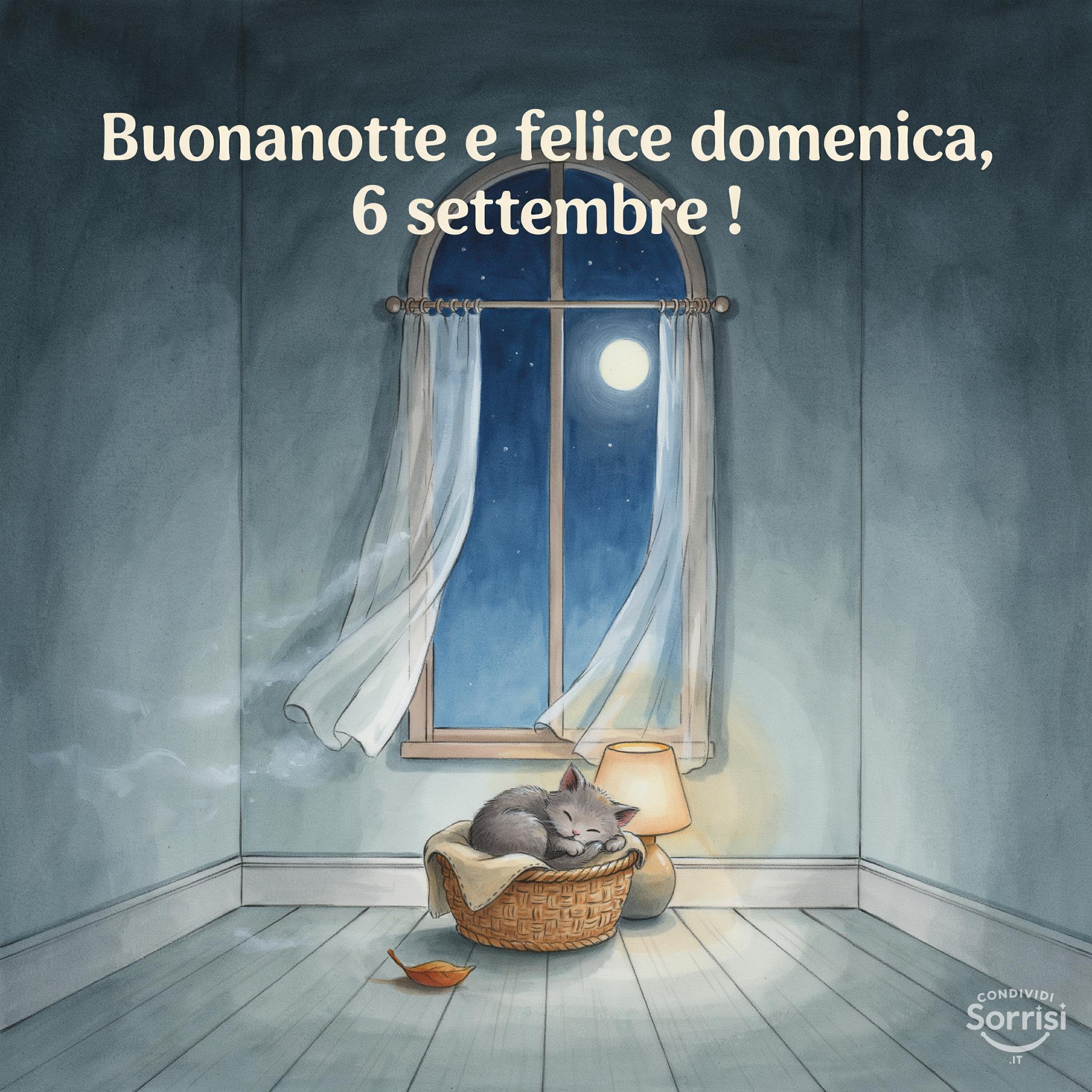 Buonanotte e felice domenica, 6 settembre !