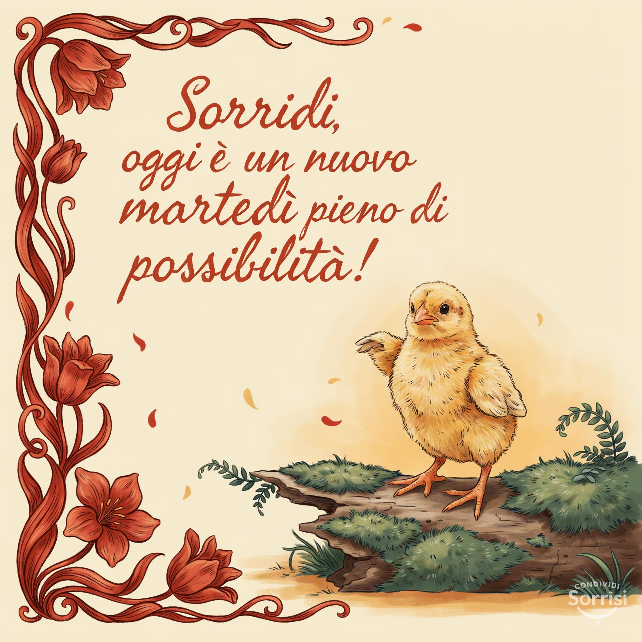 Sorridi, oggi è un nuovo martedì pieno di possibilità!