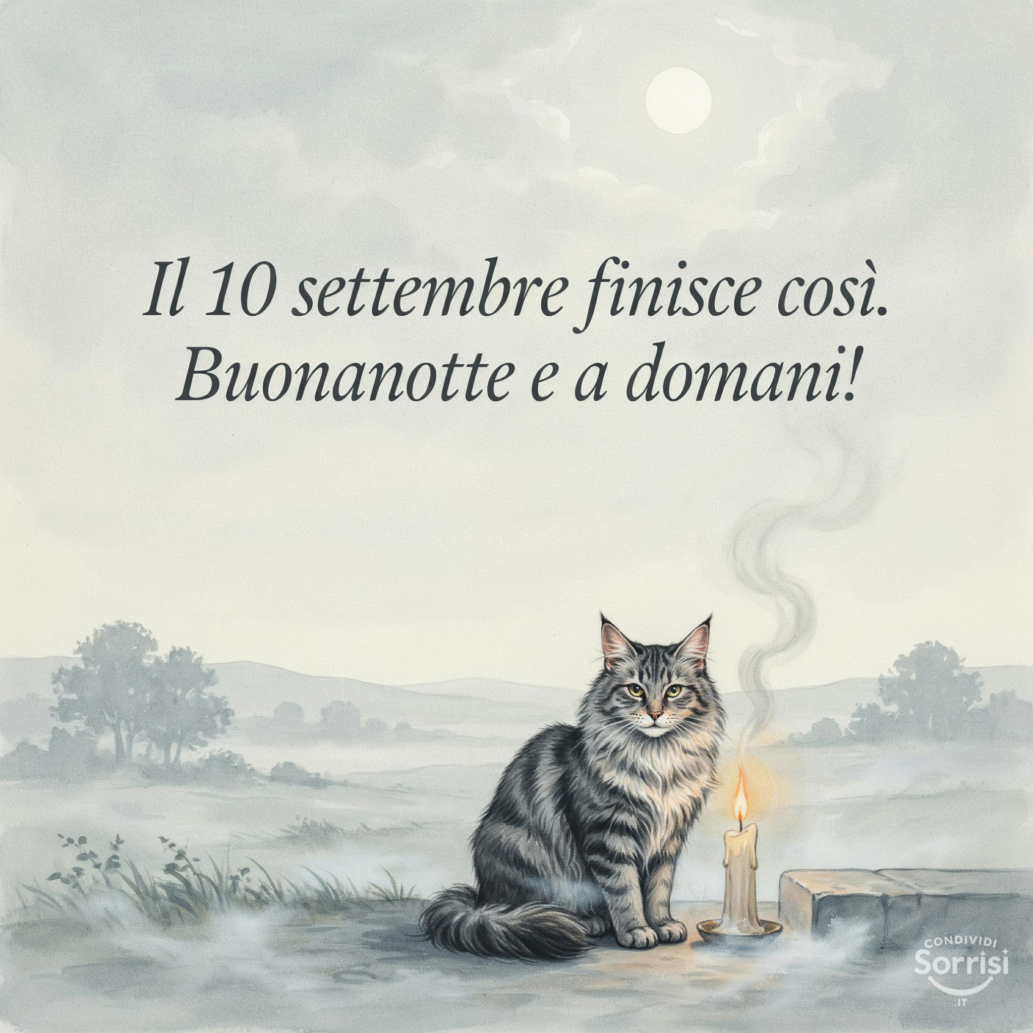 Il 10 settembre  finisce così. Buonanotte e a domani!