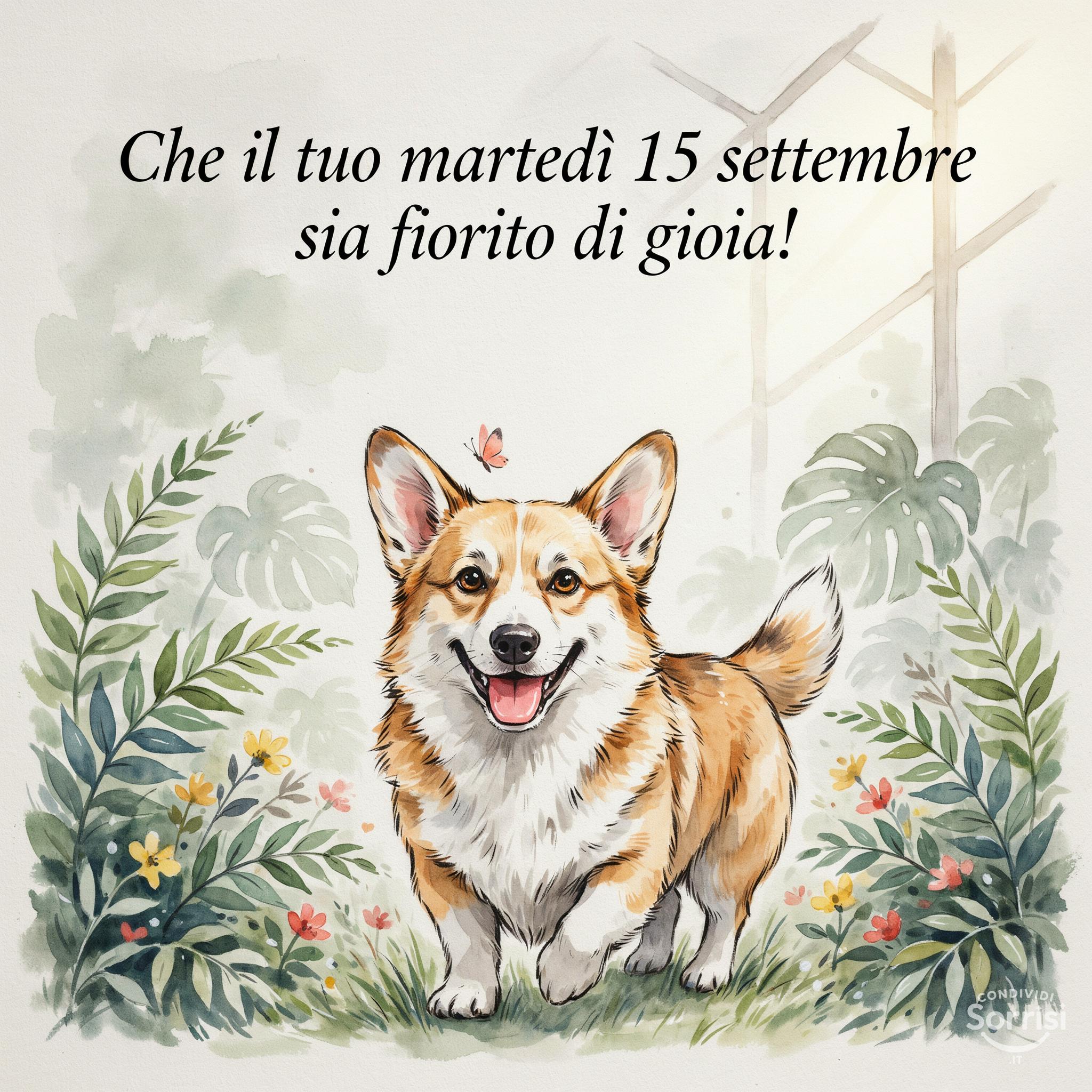 Che il tuo martedì 15 settembre sia fiorito di gioia!