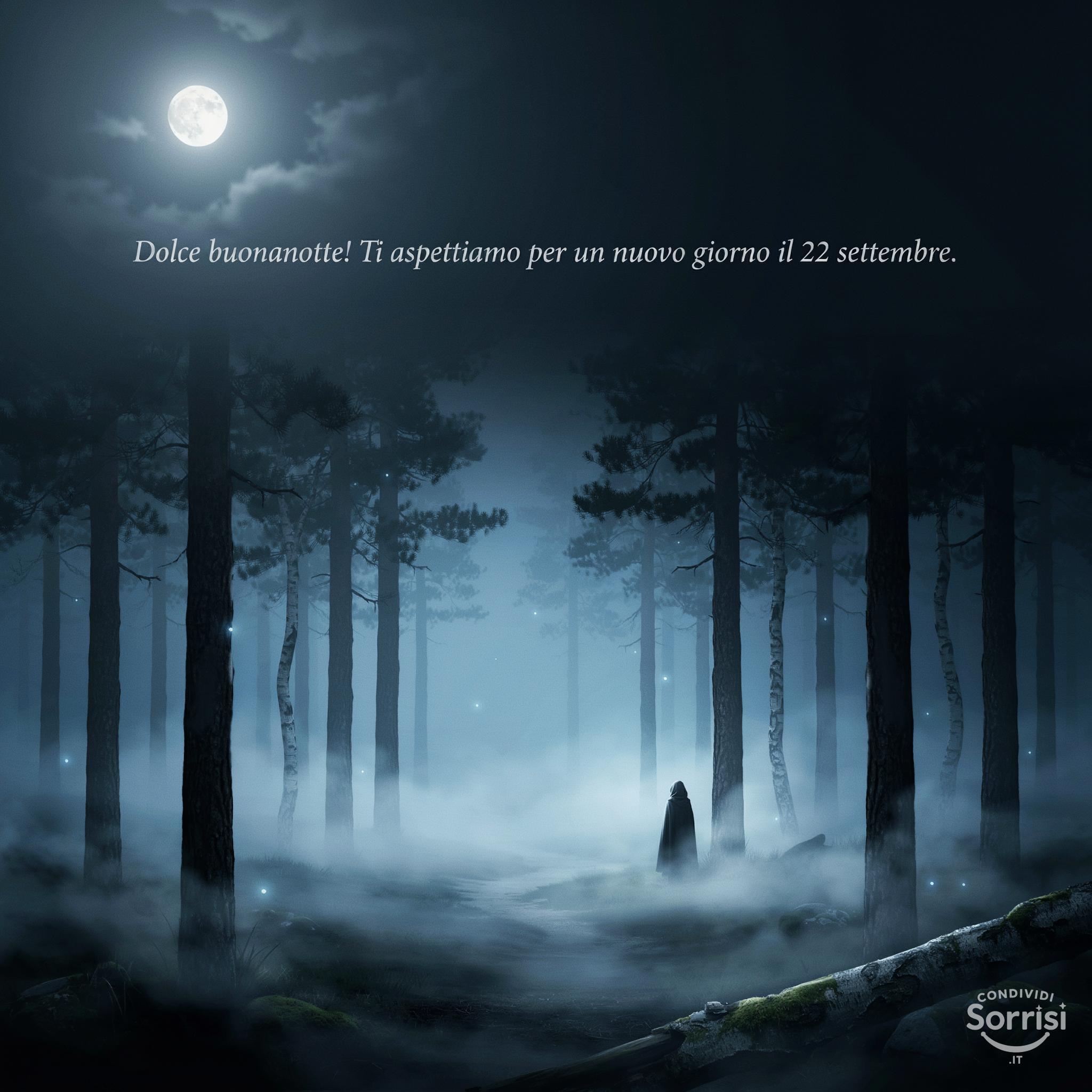 Dolce buonanotte! Ti aspettiamo per un nuovo giorno il 22 settembre .