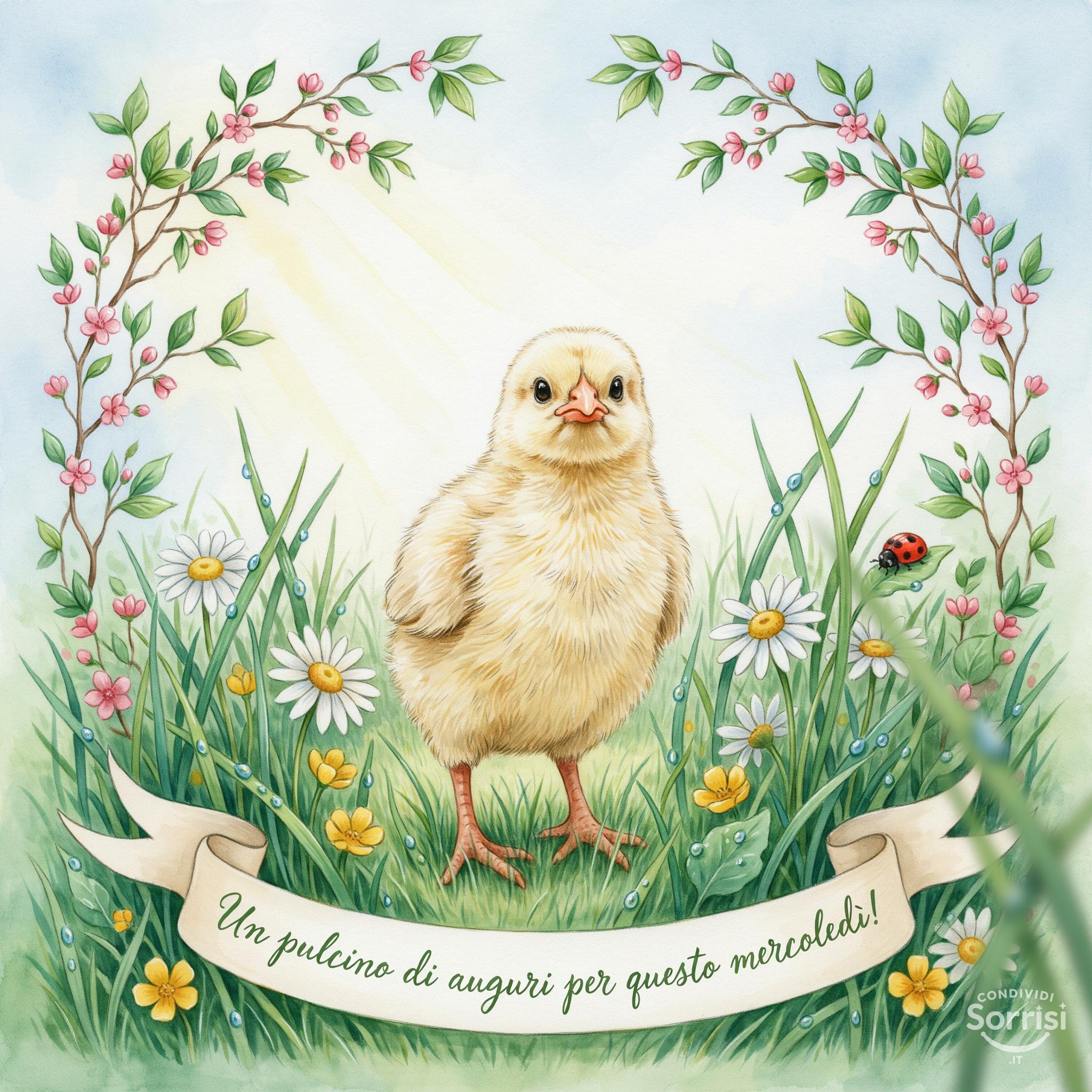 Un pulcino di auguri per questo mercoledì!