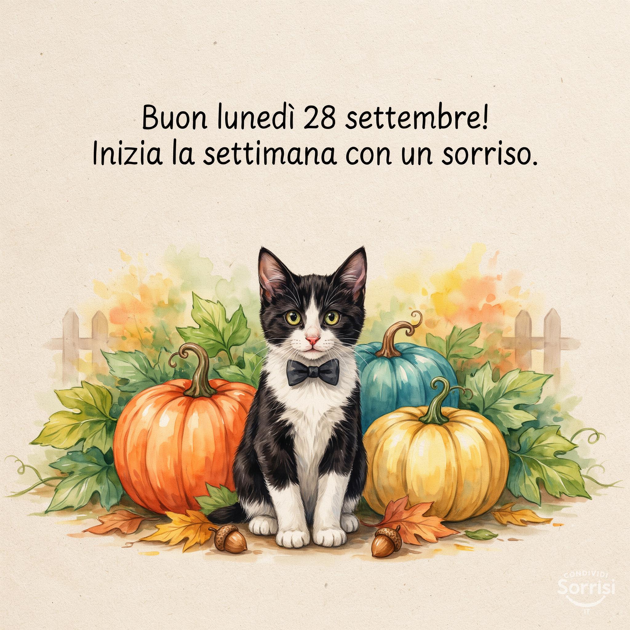 Buon lunedì 28 settembre! Inizia la settimana con un sorriso.