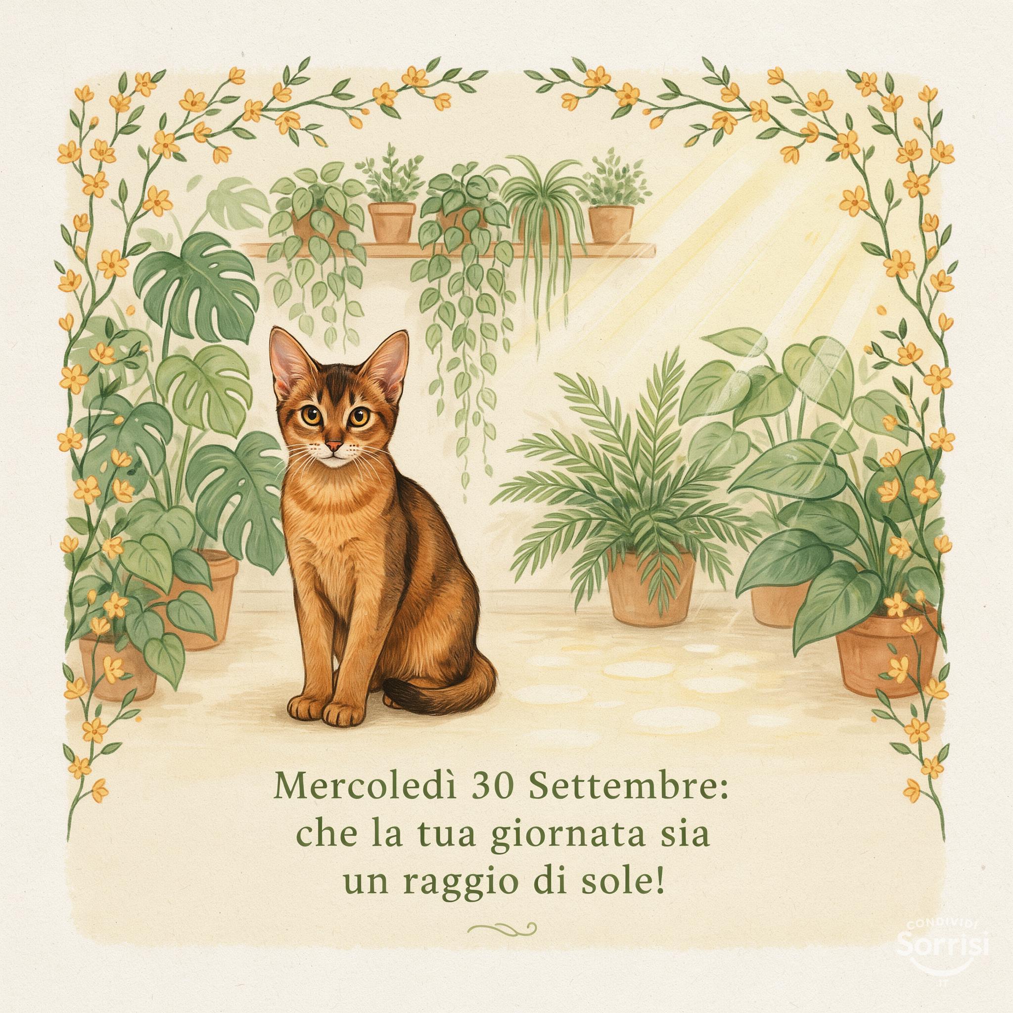 Mercoledì 30 Settembre: che la tua giornata sia un raggio di sole!