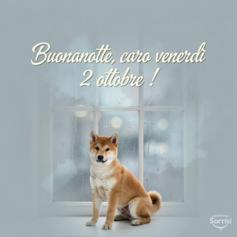 Buonanotte e un Sereno Venerdì 2 Ottobre 2026!