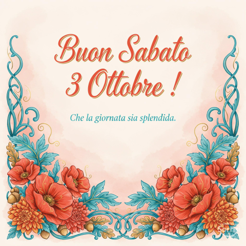 Buongiorno e Felice Sabato 3 Ottobre 2026: Un Nuovo Giorno da Celebrare