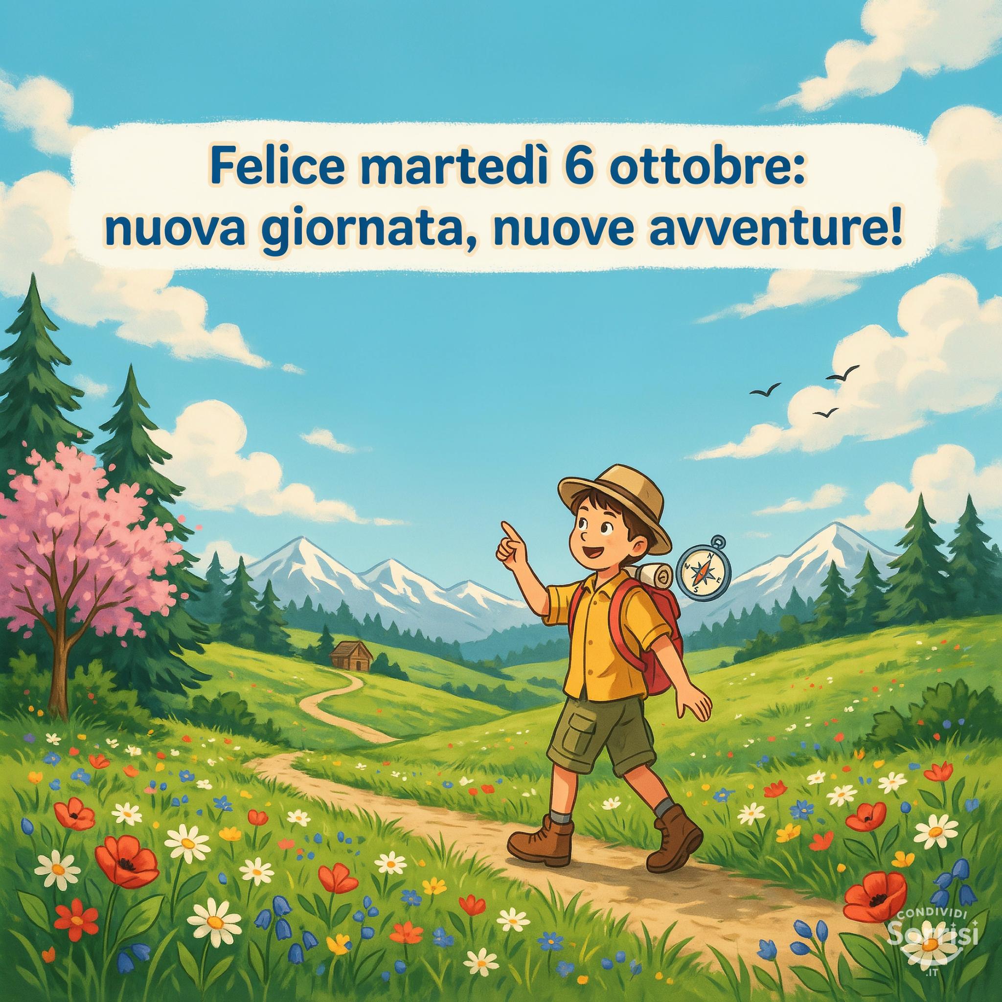 Felice martedì 6 ottobre: nuova giornata, nuove avventure!