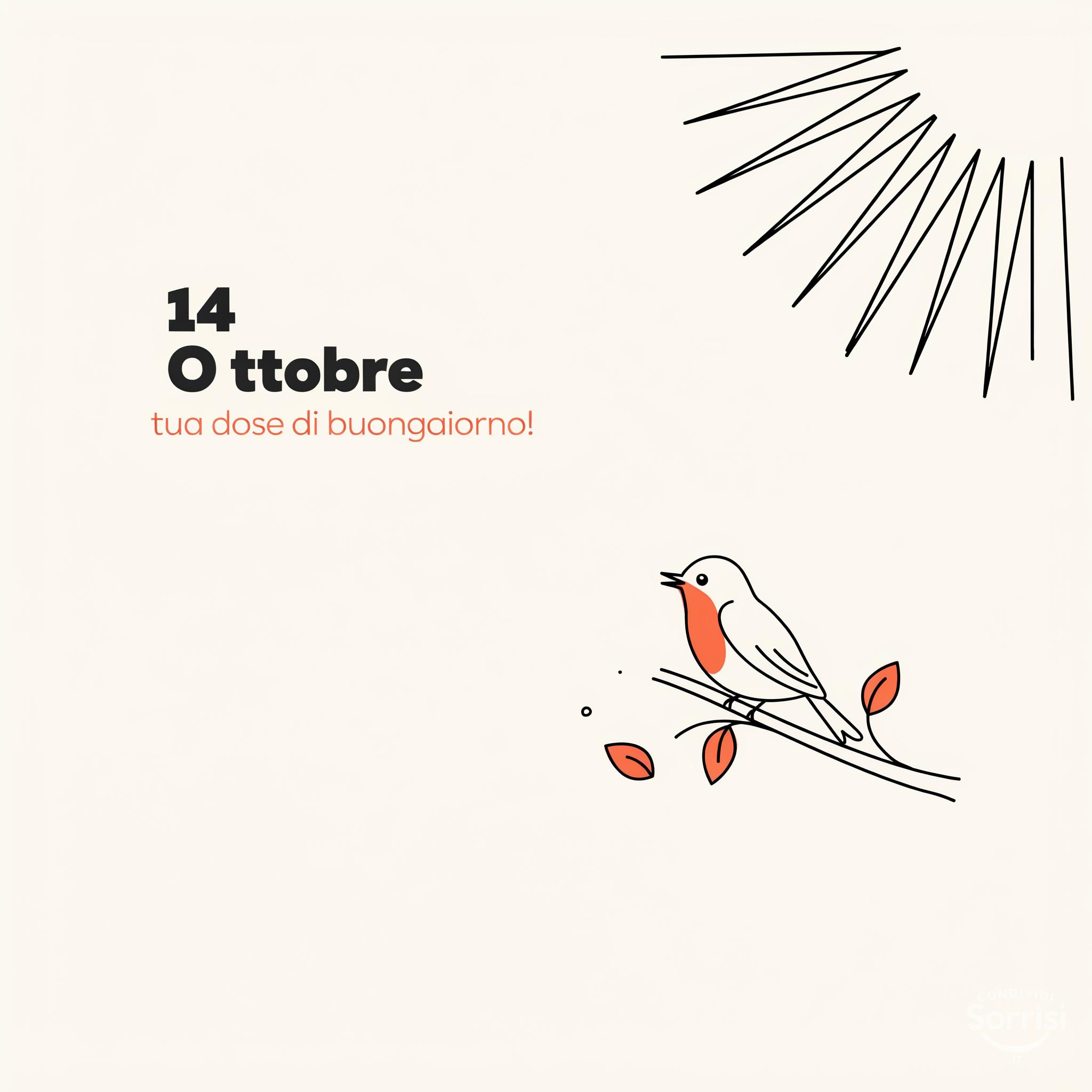 14 Ottobre: la tua dose di buongiorno!