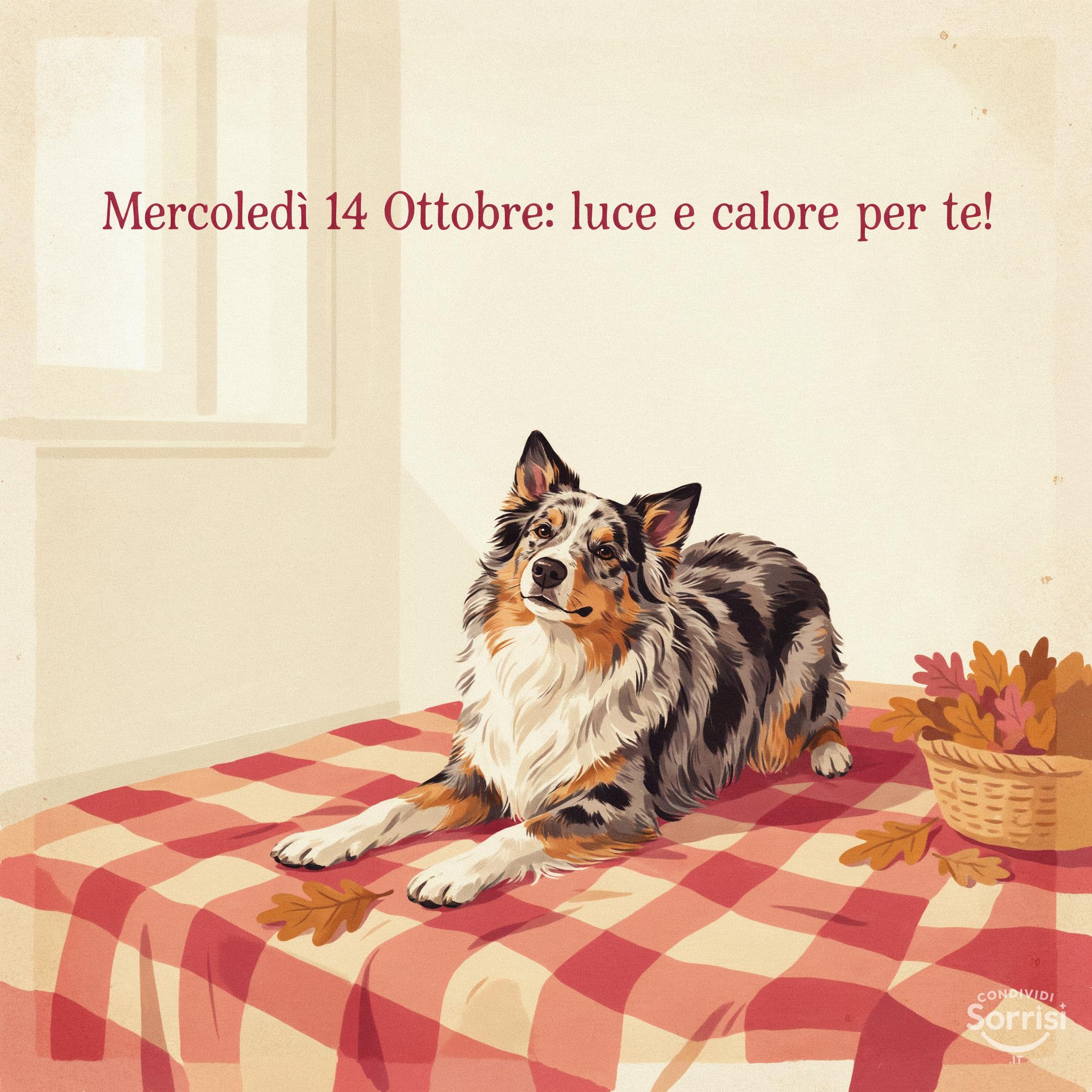 Mercoledì 14 Ottobre: luce e calore per te!