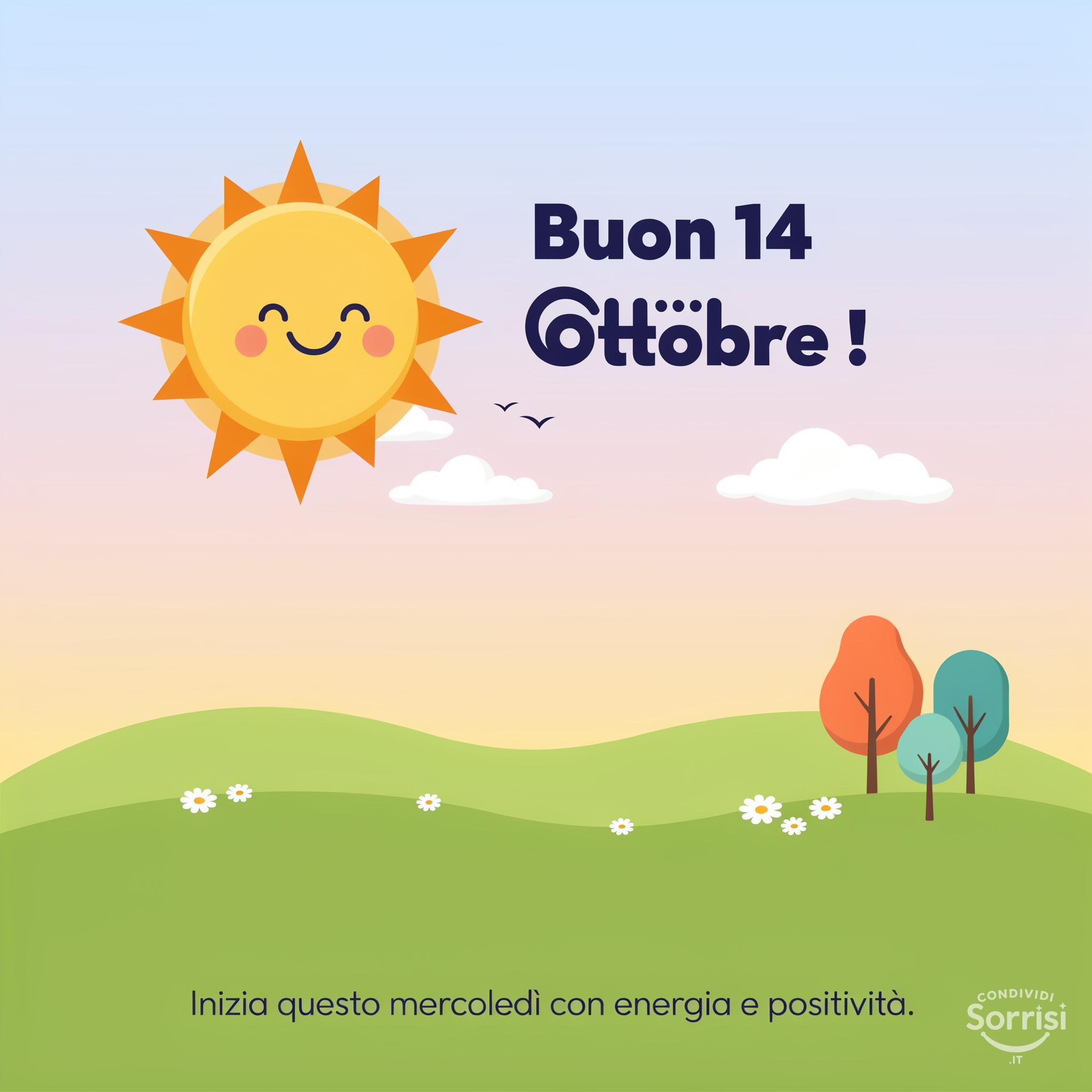 Buon 14 Ottobre ! Inizia questo mercoledì con energia e positività.