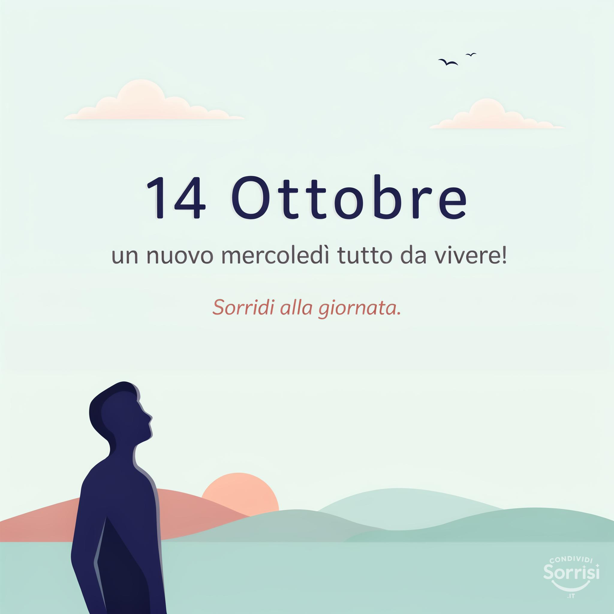 14 Ottobre: un nuovo mercoledì tutto da vivere! Sorridi alla giornata.