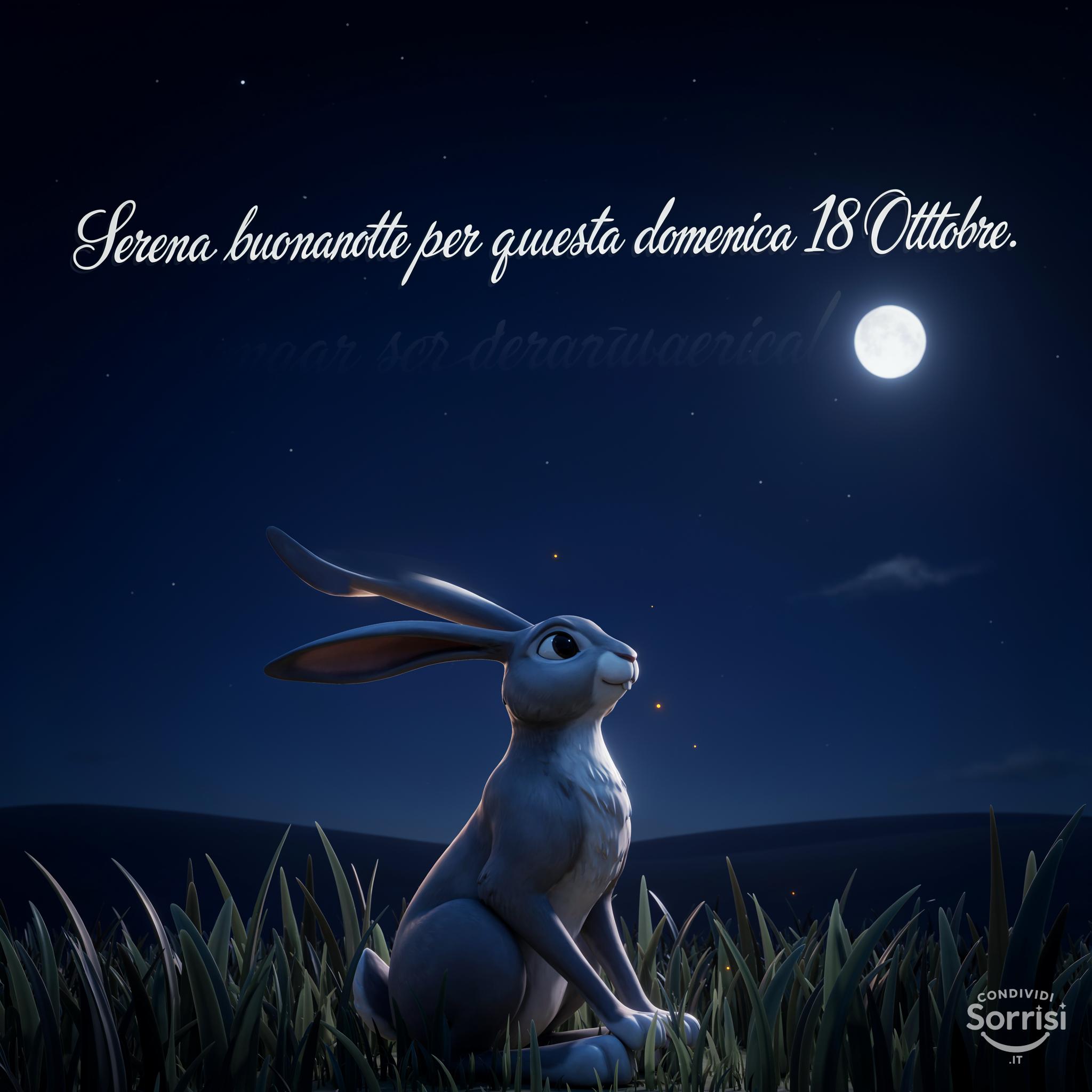 Serena buonanotte per questa domenica 18 Ottobre .