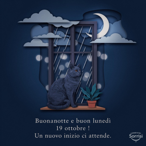 Buonanotte e Buon Lunedì 19 Ottobre 2026: Un Riposo Rigenerante per Iniziare al Meglio