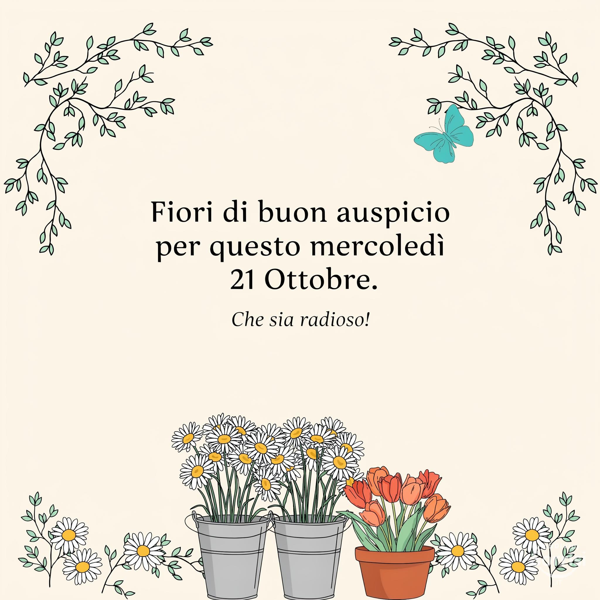 Fiori di buon auspicio per questo mercoledì 21 Ottobre. Che sia radioso!