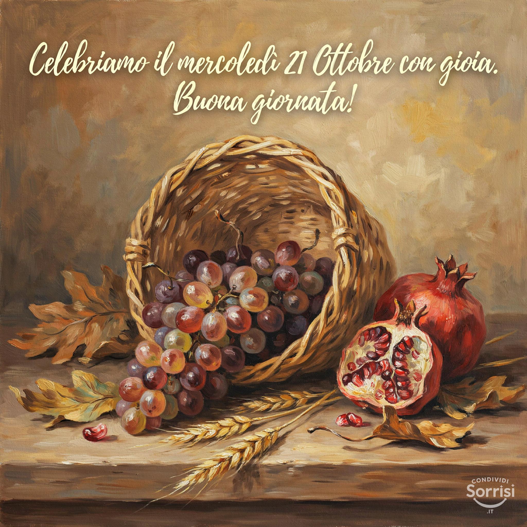 Celebriamo il mercoledì 21 Ottobre con gioia. Buona giornata!