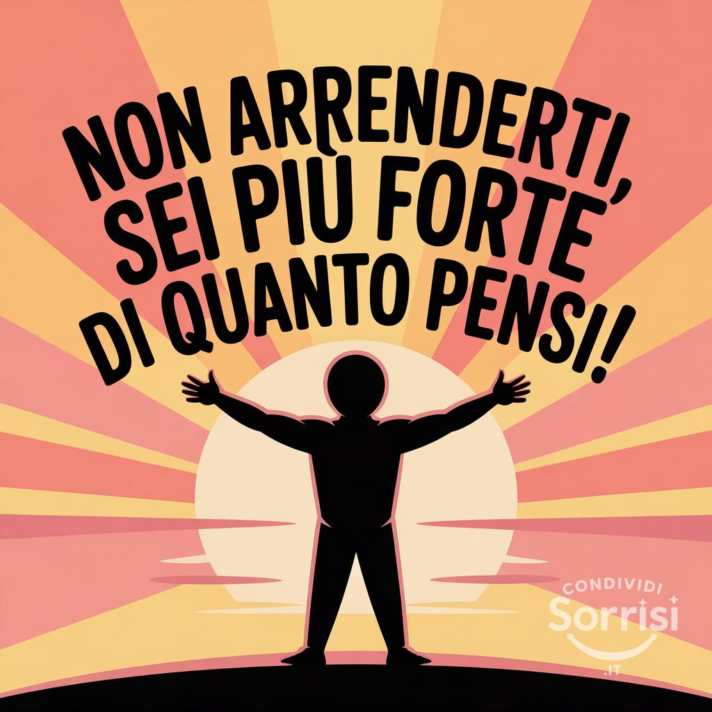 Non arrenderti, sei più forte di quanto pensi!