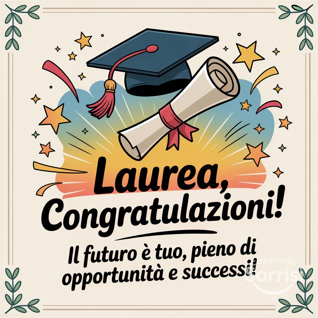 Laurea, congratulazioni! Il futuro è tuo, pieno di opportunità e successi!