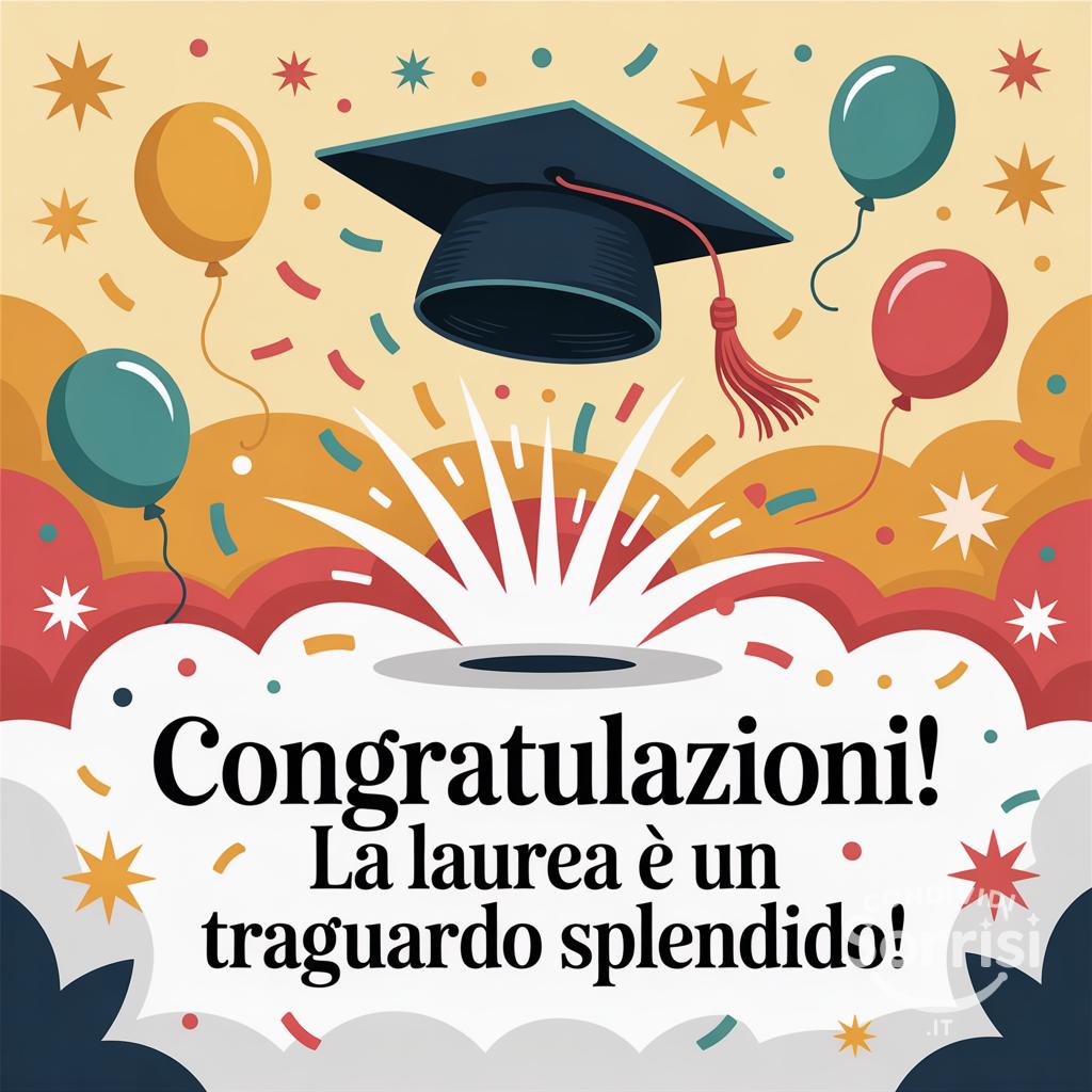 Congratulazioni! La laurea è un traguardo splendido!