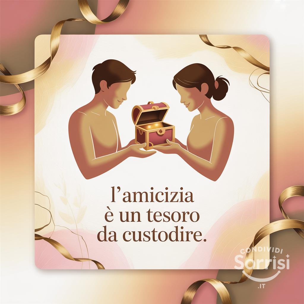 L'amicizia è un tesoro da custodire.