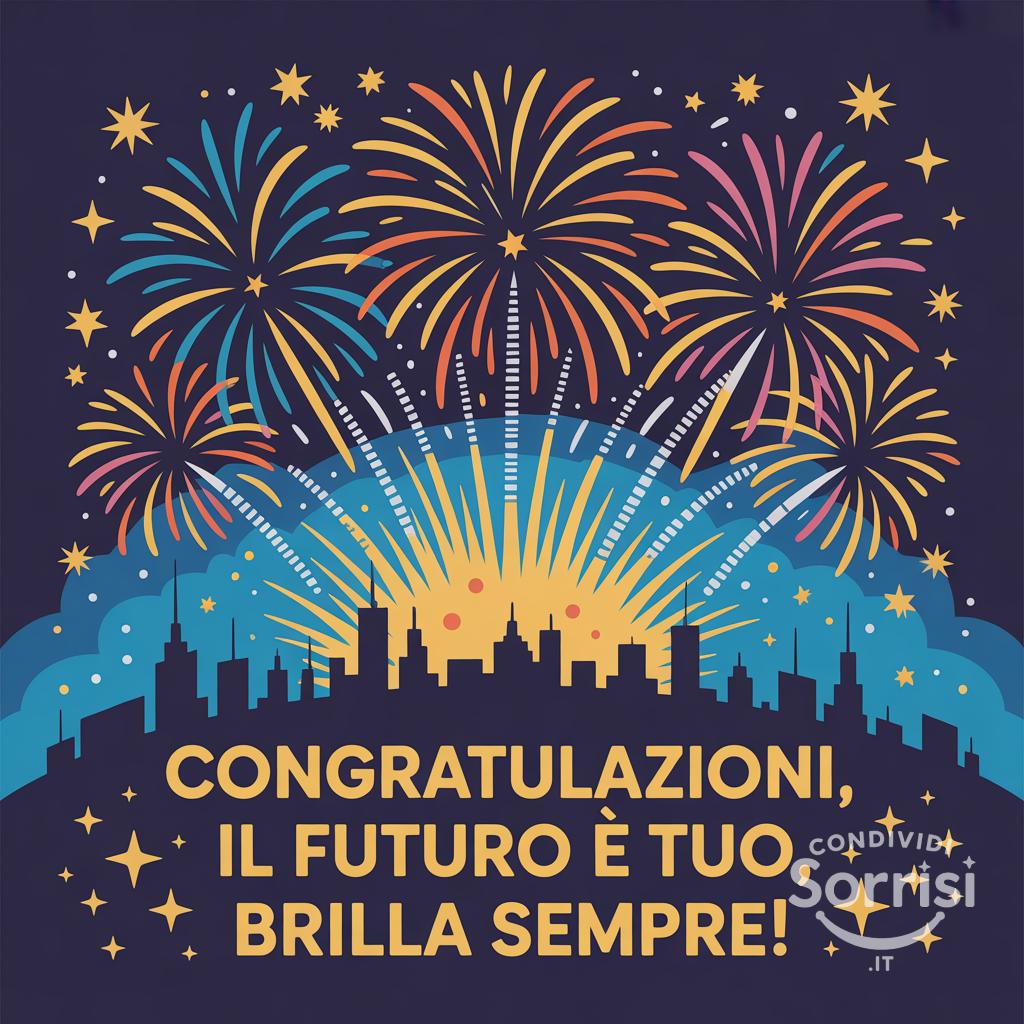 Congratulazioni, il futuro è tuo, brilla sempre!