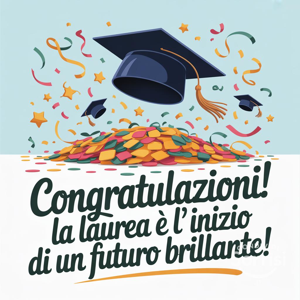 Congratulazioni! La laurea è l'inizio di un futuro brillante!