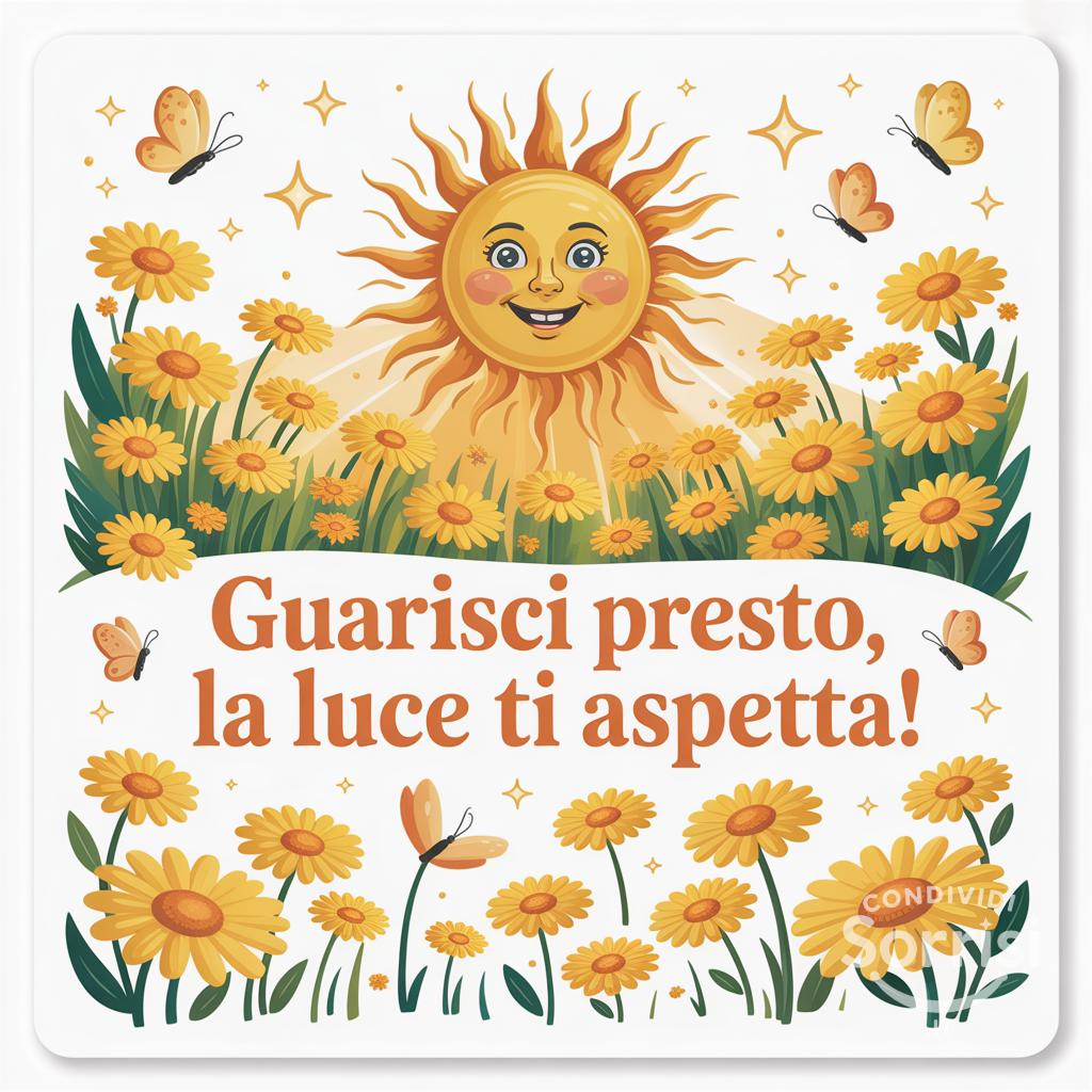 Guarisci presto, la luce ti aspetta!