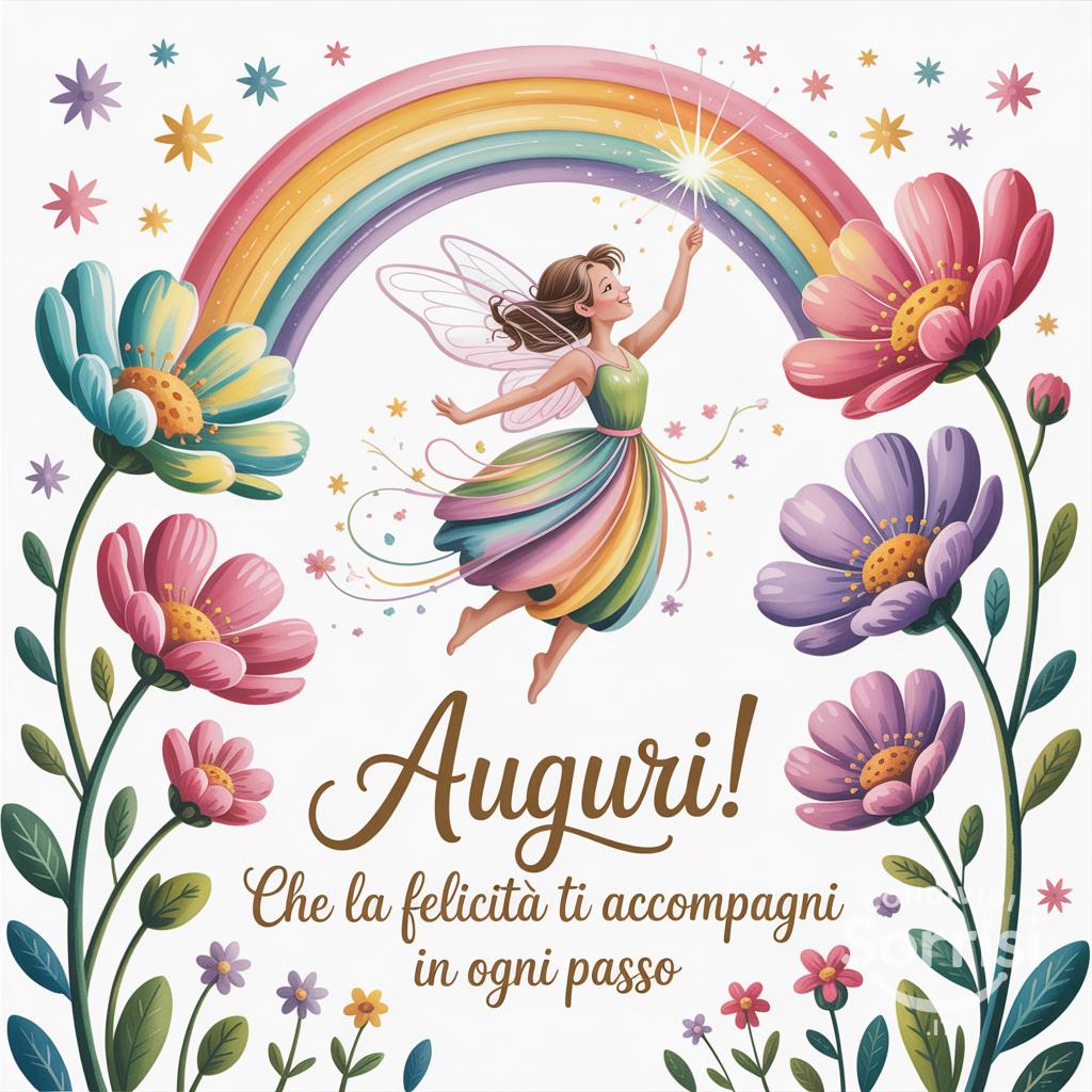 Auguri! Che la felicità ti accompagni in ogni passo