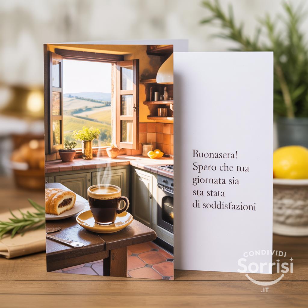 Buonasera! Spero che la tua giornata sia stata piena di soddisfazioni