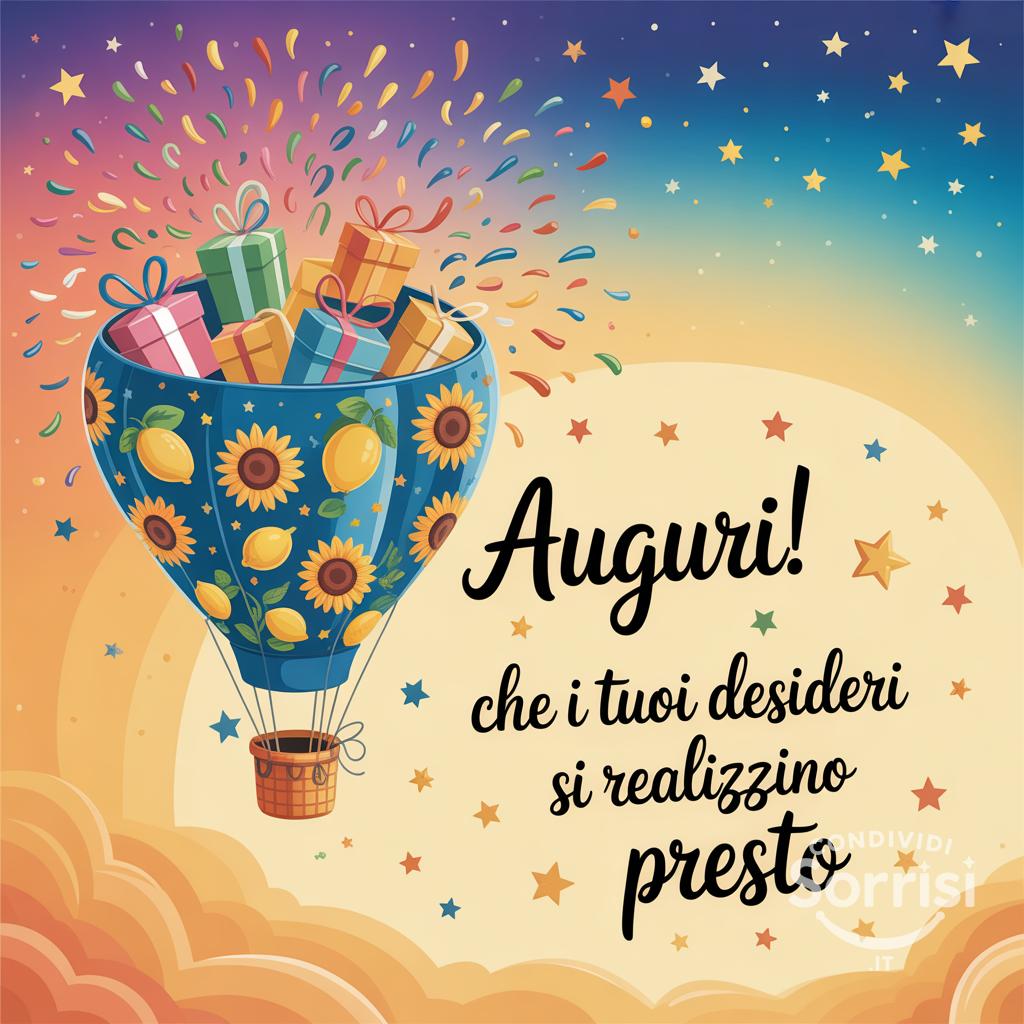 Auguri! Che i tuoi desideri si realizzino presto