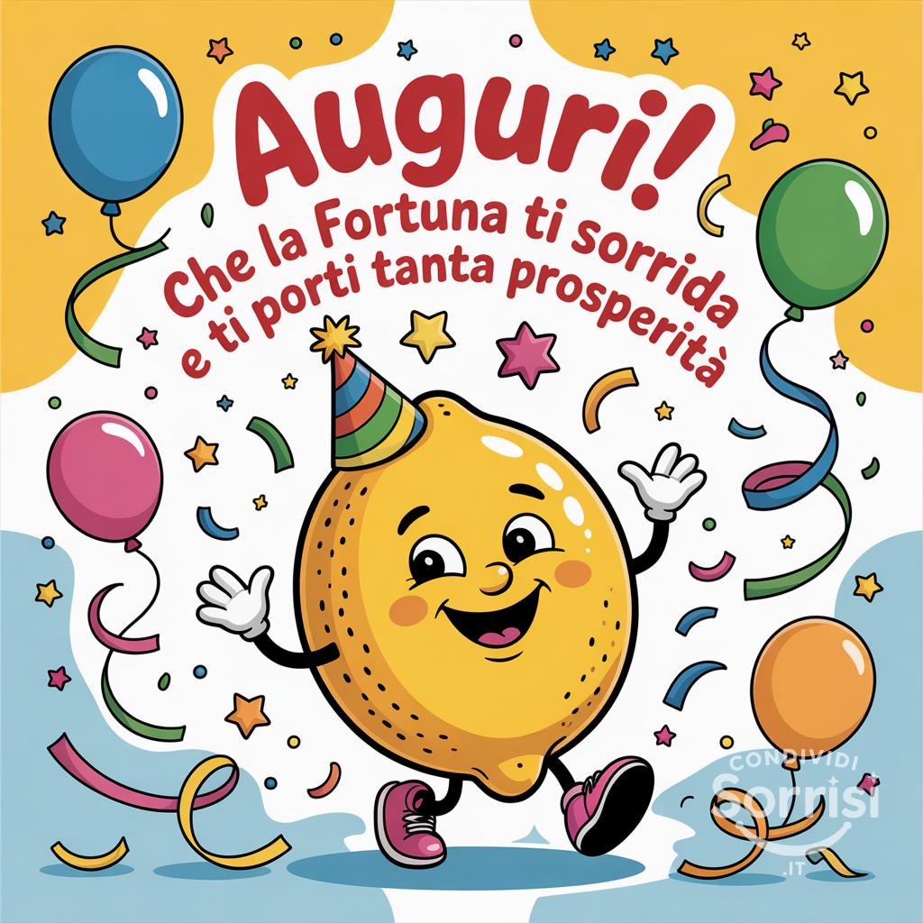 Auguri! Che la fortuna ti sorrida e ti porti tanta prosperità