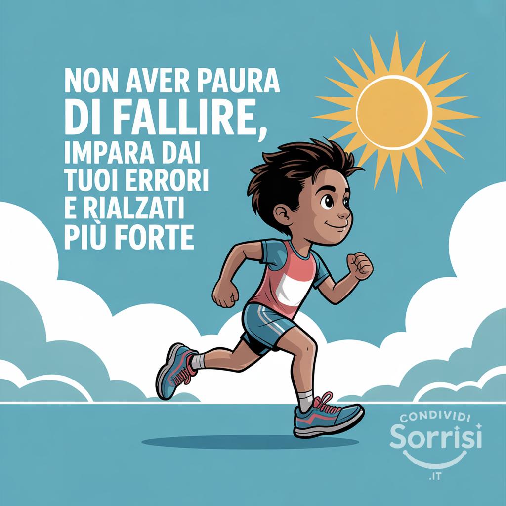 Non aver paura di fallire, impara dai tuoi errori e rialzati più forte