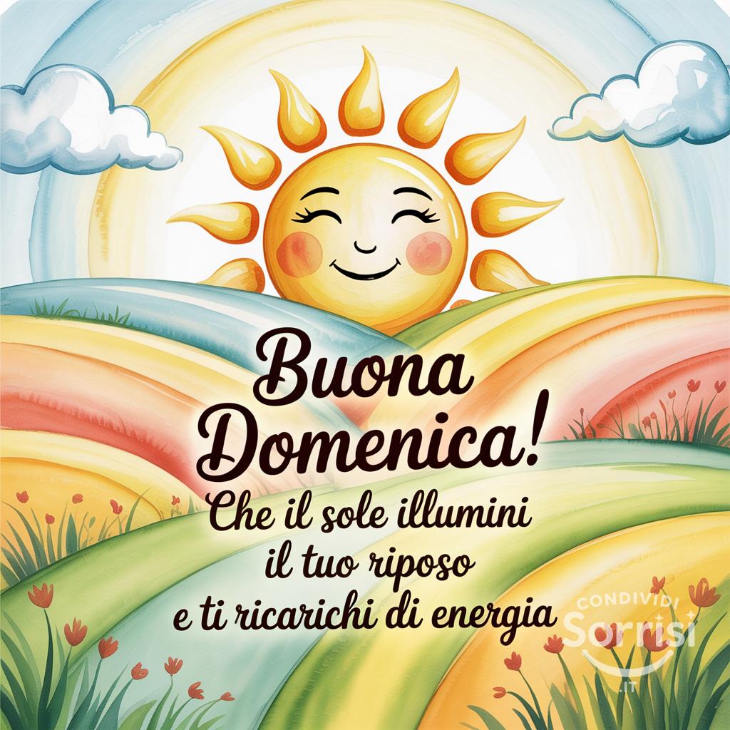 Buona domenica! Che il sole illumini il tuo riposo e ti ricarichi di energia