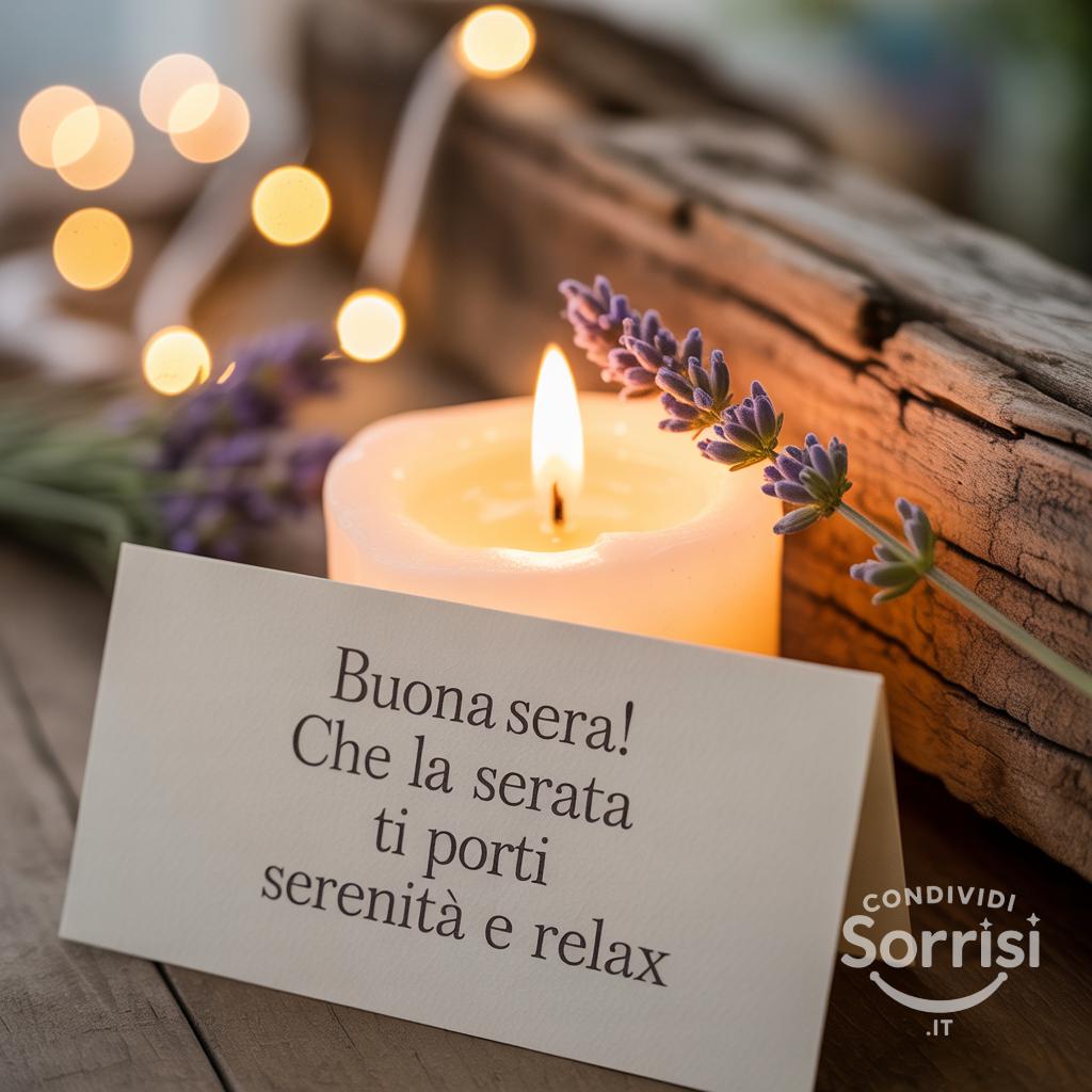 Buonasera! Che la serata ti porti serenità e relax