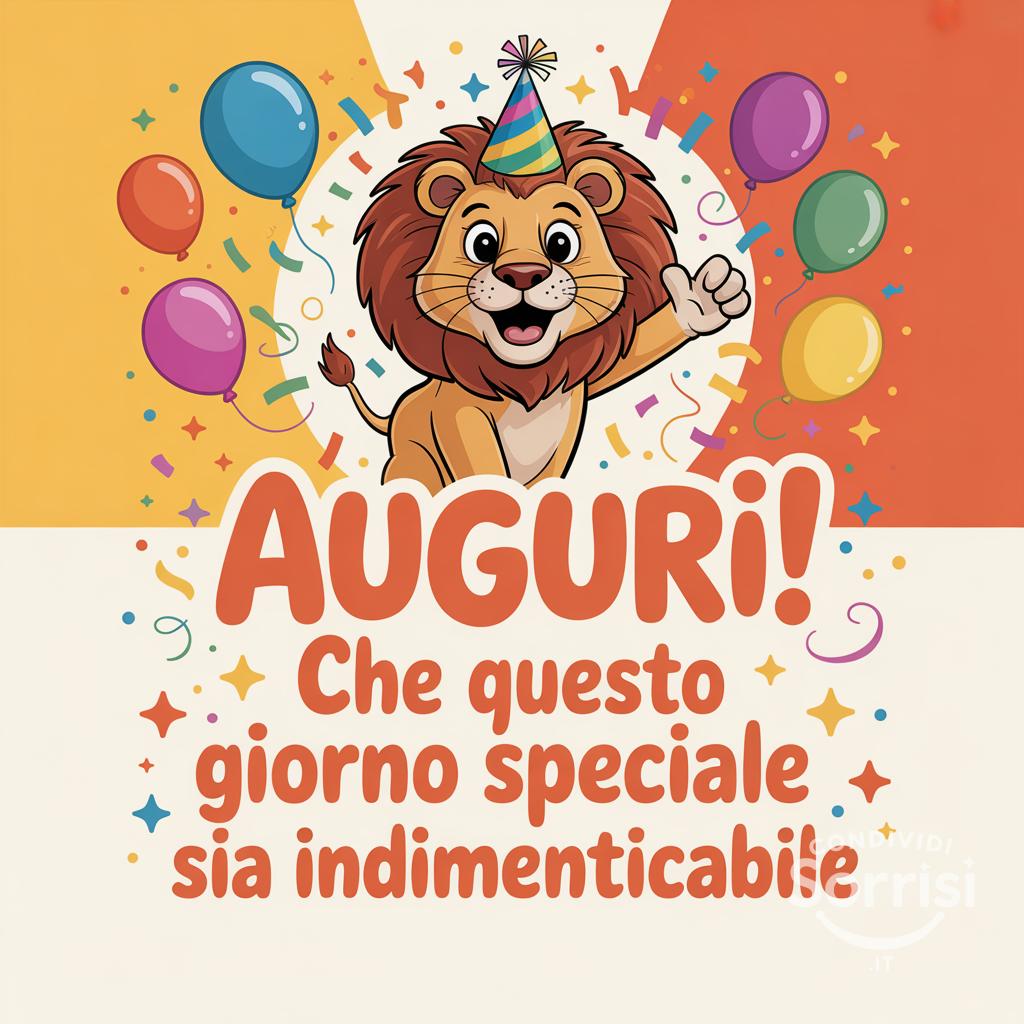 Auguri! Che questo giorno speciale sia indimenticabile