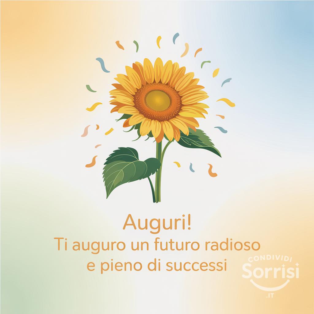 Auguri! Ti auguro un futuro radioso e pieno di successi