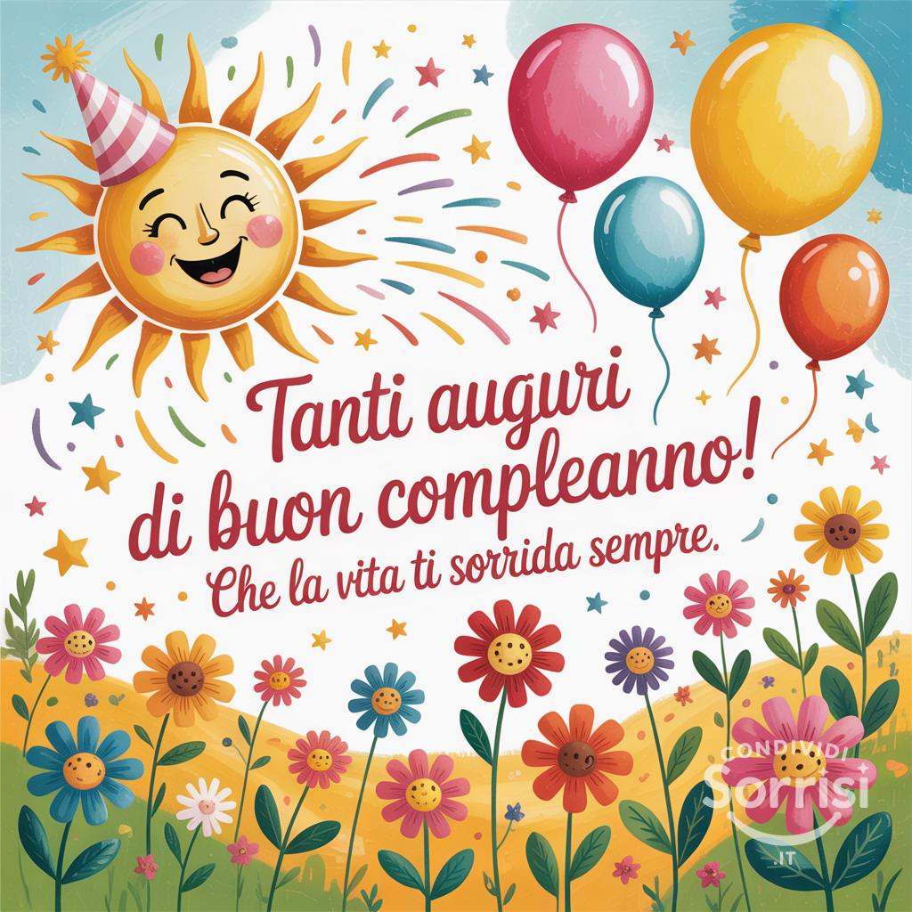 Tanti auguri di buon compleanno! Che la vita ti sorrida sempre