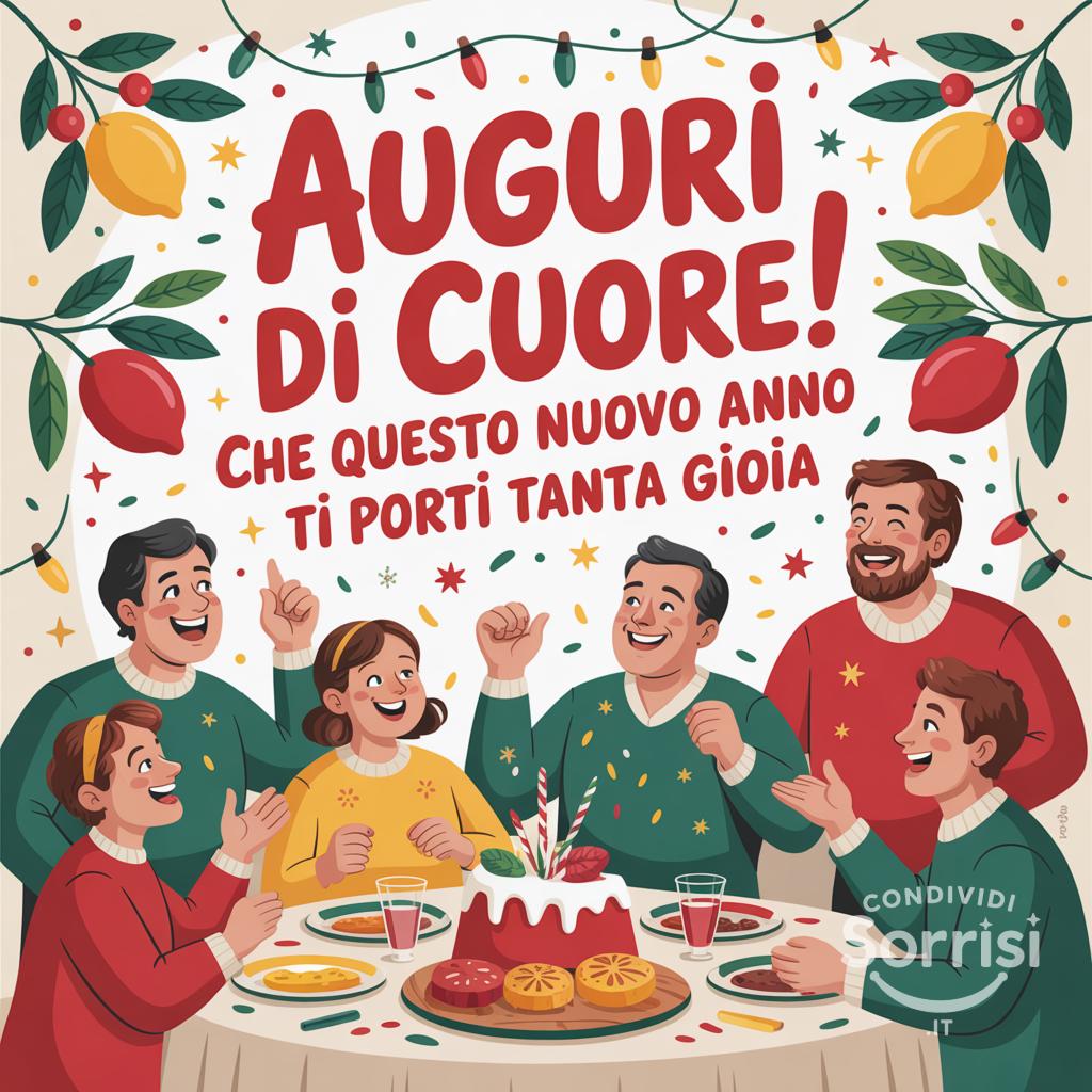 Auguri di cuore! Che questo nuovo anno ti porti tanta gioia
