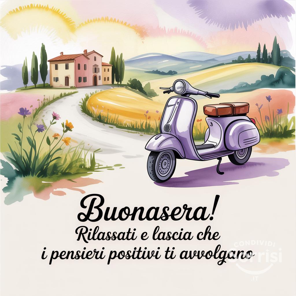 Buonasera! Rilassati e lascia che i pensieri positivi ti avvolgano