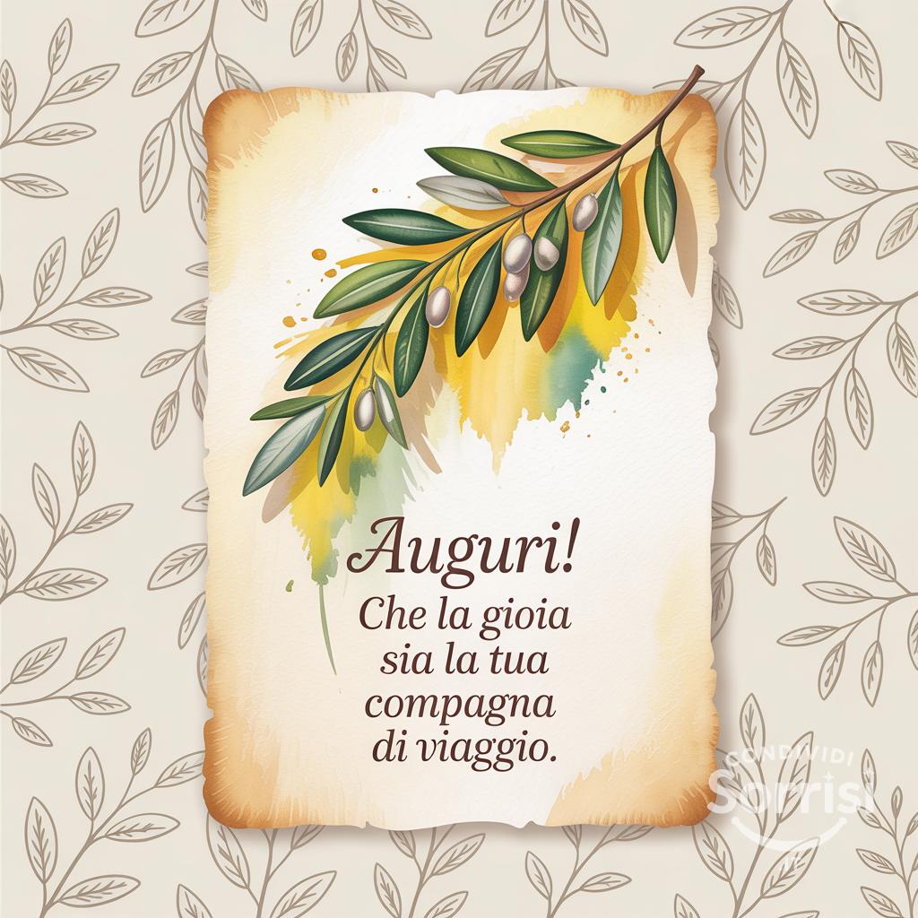 Auguri! Che la gioia sia la tua compagna di viaggio