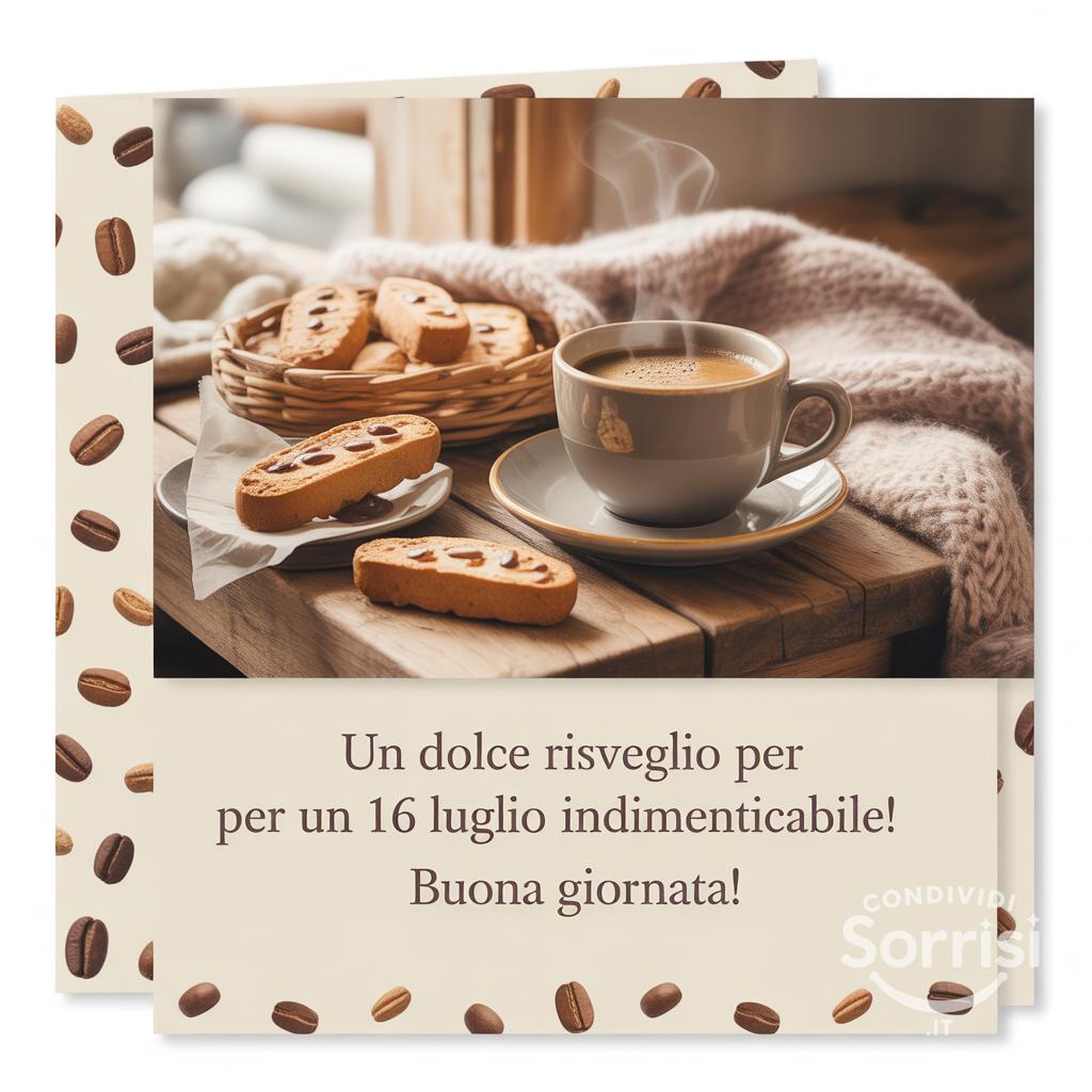 Un dolce risveglio per un  16 luglio  indimenticabile! Buona giornata!