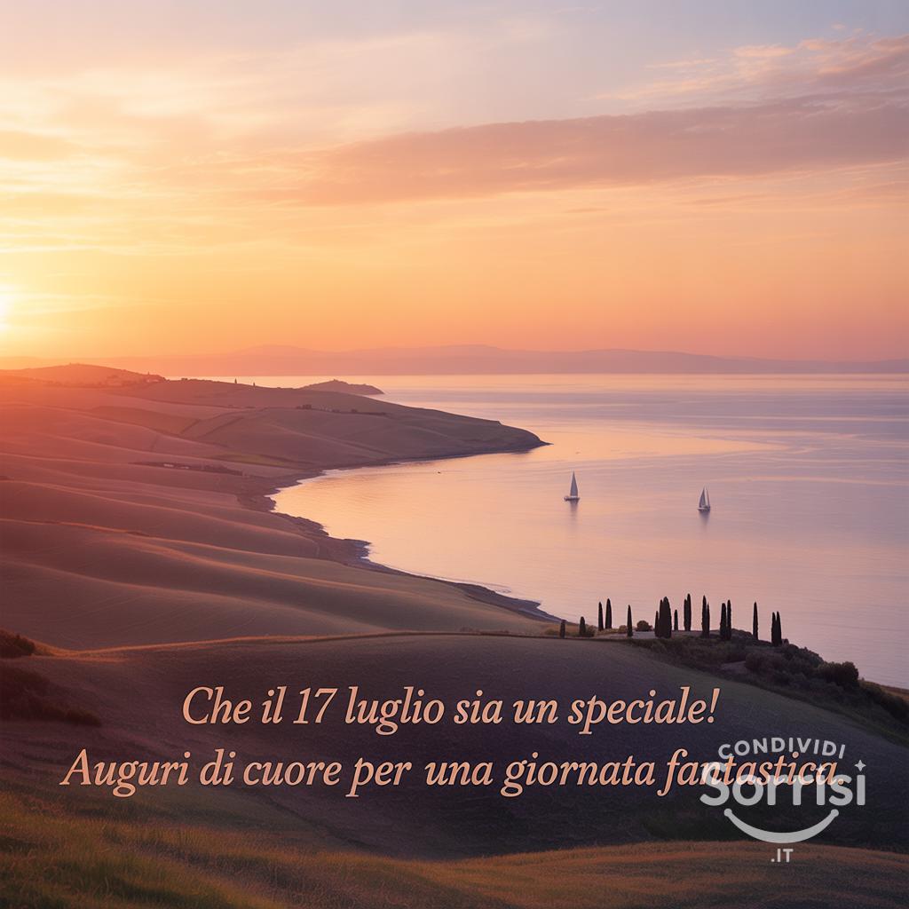 Che il 17 luglio  sia un  speciale! Auguri di cuore per una giornata fantastica.