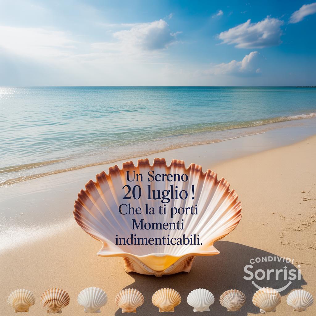 Un sereno 20 luglio ! Che la  ti porti momenti indimenticabili.