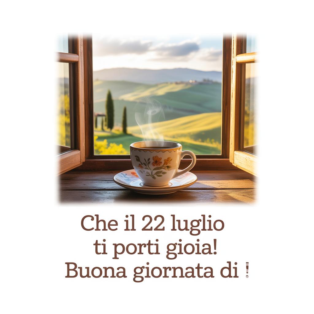 Che il 22 luglio  ti porti gioia! Buona giornata di !